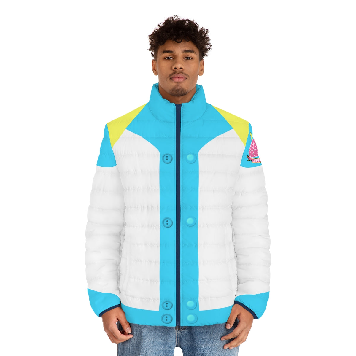 By Any Means Possible Men's Puffer Jacket - Goku Drip