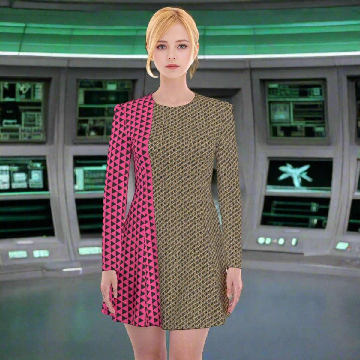 TOS Style female Romulan Commander Uniform Dress Costume