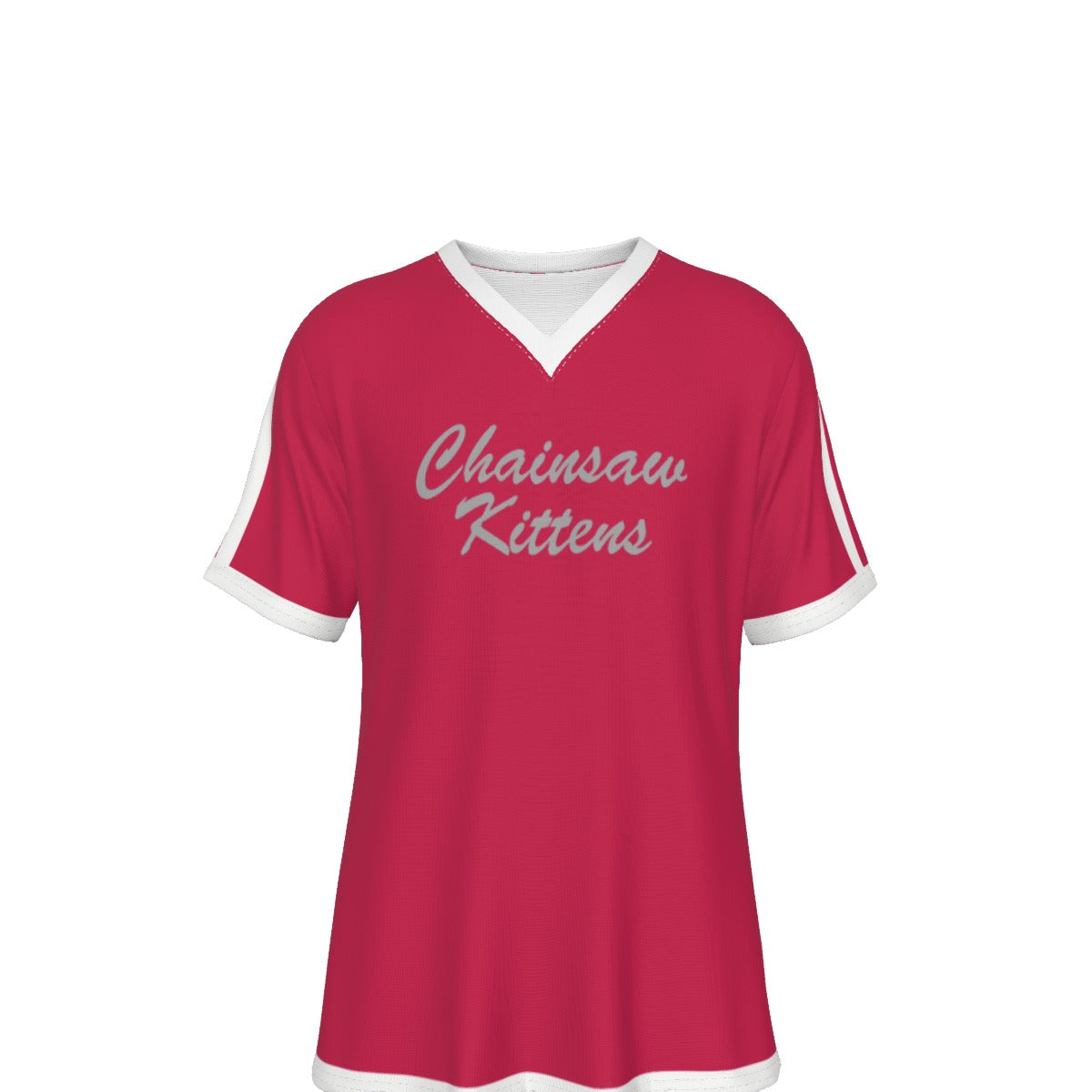 Chainsaw Kittens V-Neck T-Shirt Costume Marc