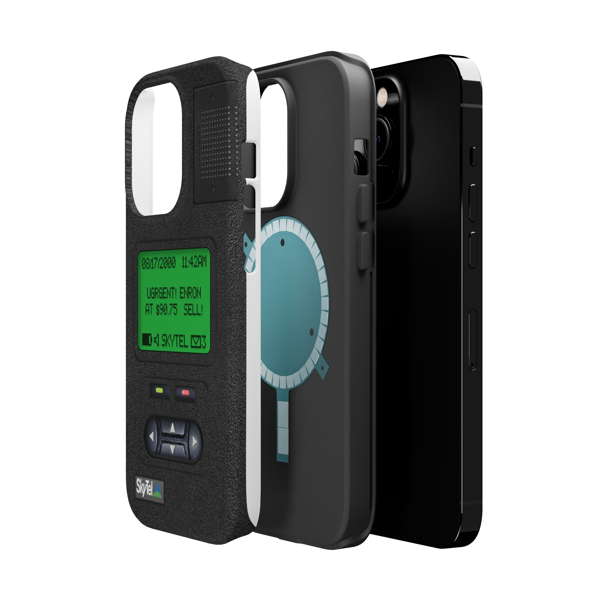 Pager Look Retro Tech Phone Case for iPhone Beeper - MagSafe Compatible - Duel layer Protection