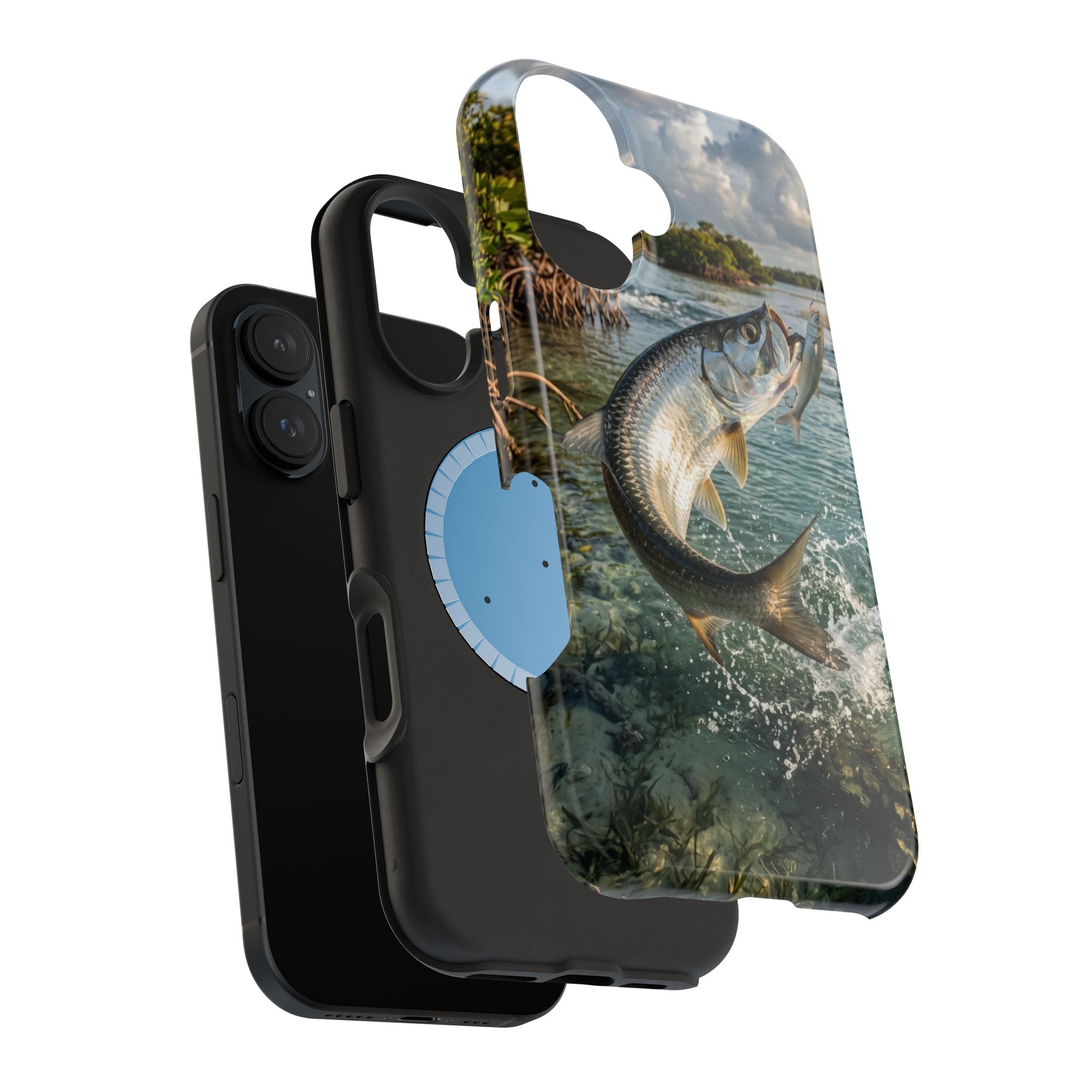 Tarpon Fishing Fish Phone Case MagSafe Compatible for iPhone & Samsung Galaxy | Tarpon Fisherman Gift | Dual Layer Tough Case