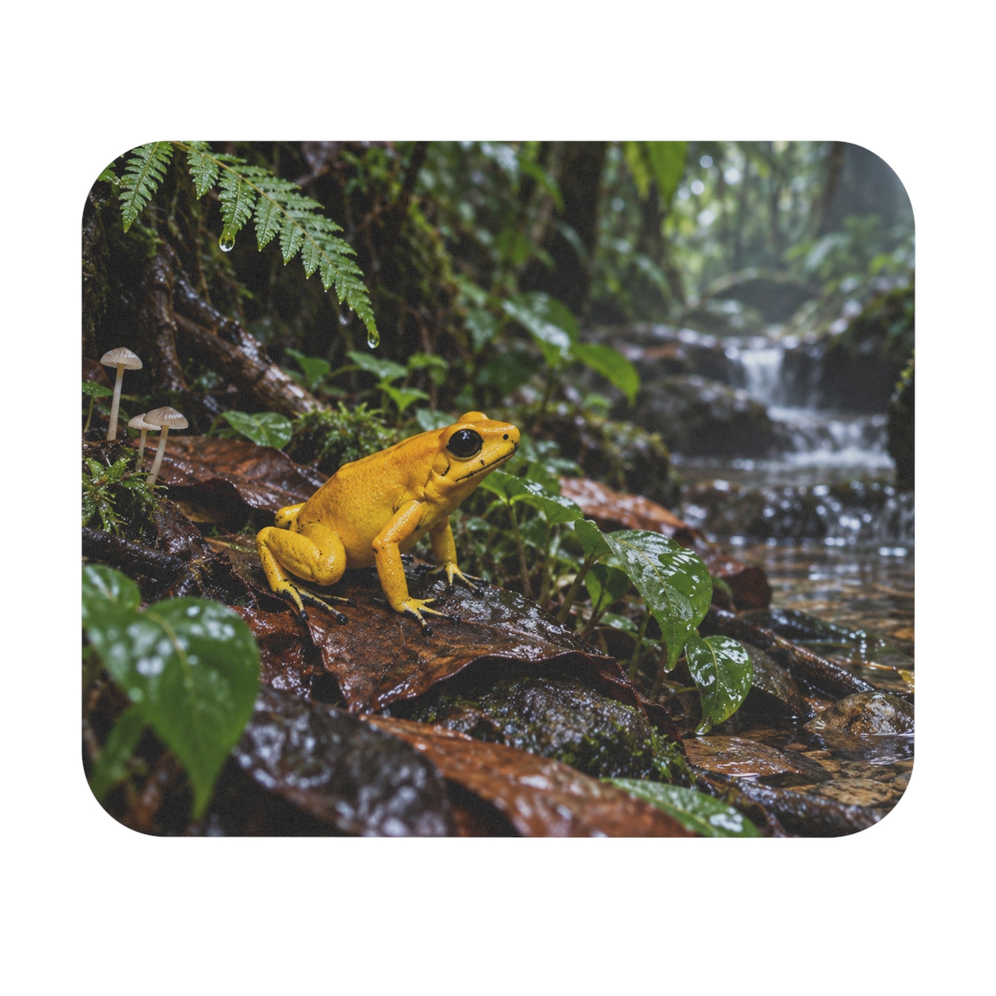 Golden Poison Frog Mouse Pad Phyllobates Terribilis Rainforest Wildlife Colorful Amphibian