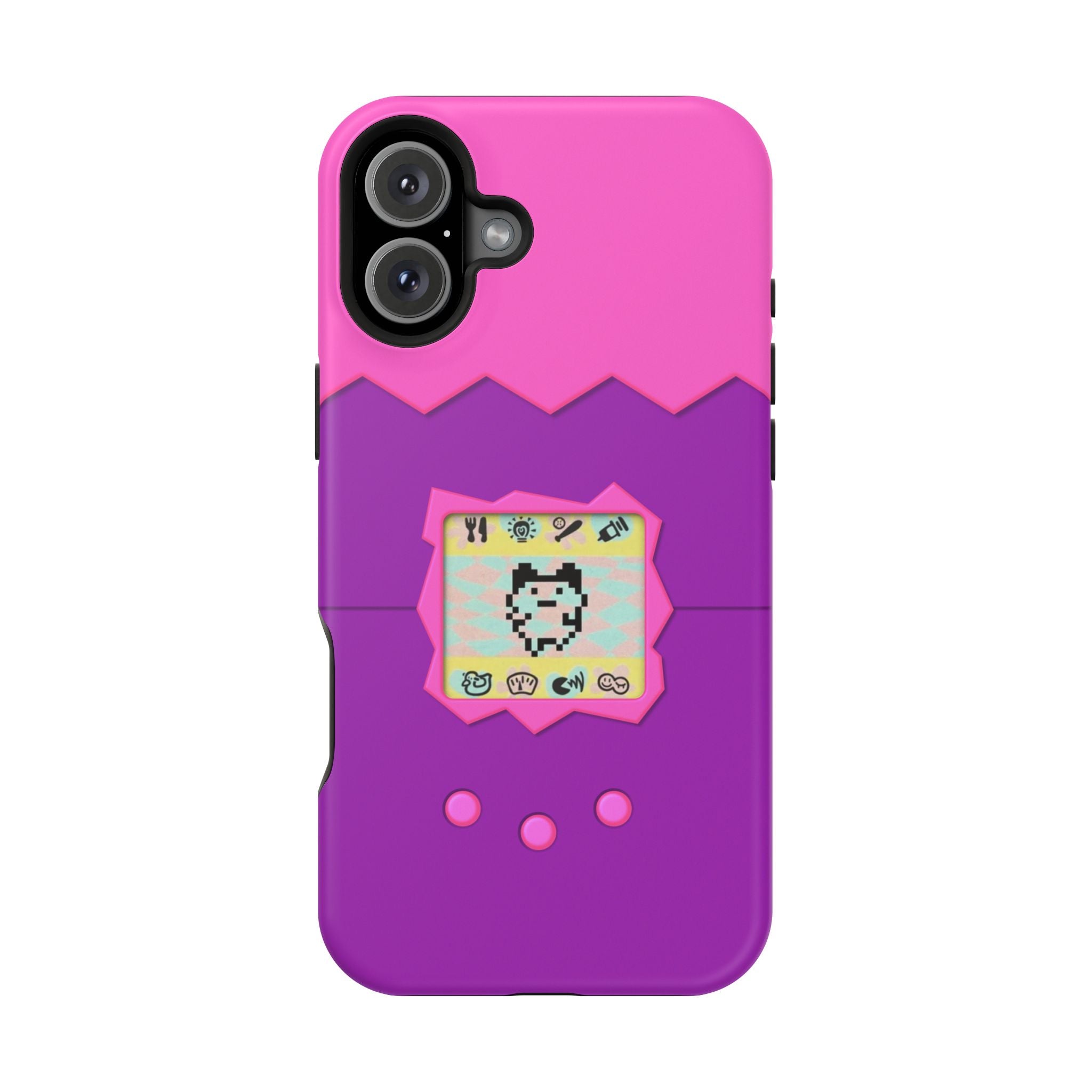 Virtual Pet Magnetic iPhone MagSafe Compatible Impact-Resistant Case Retro 90s