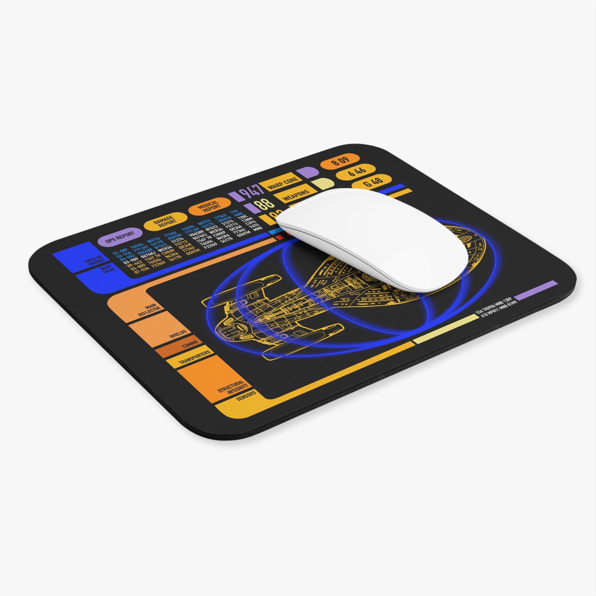 Ops Station Operations LCARS Display Mouse Pad Prop Voyager