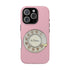 Retro Pink Princess Phone Look MagSafe Compatible iPhone Case Rotary Dial Nostalgia