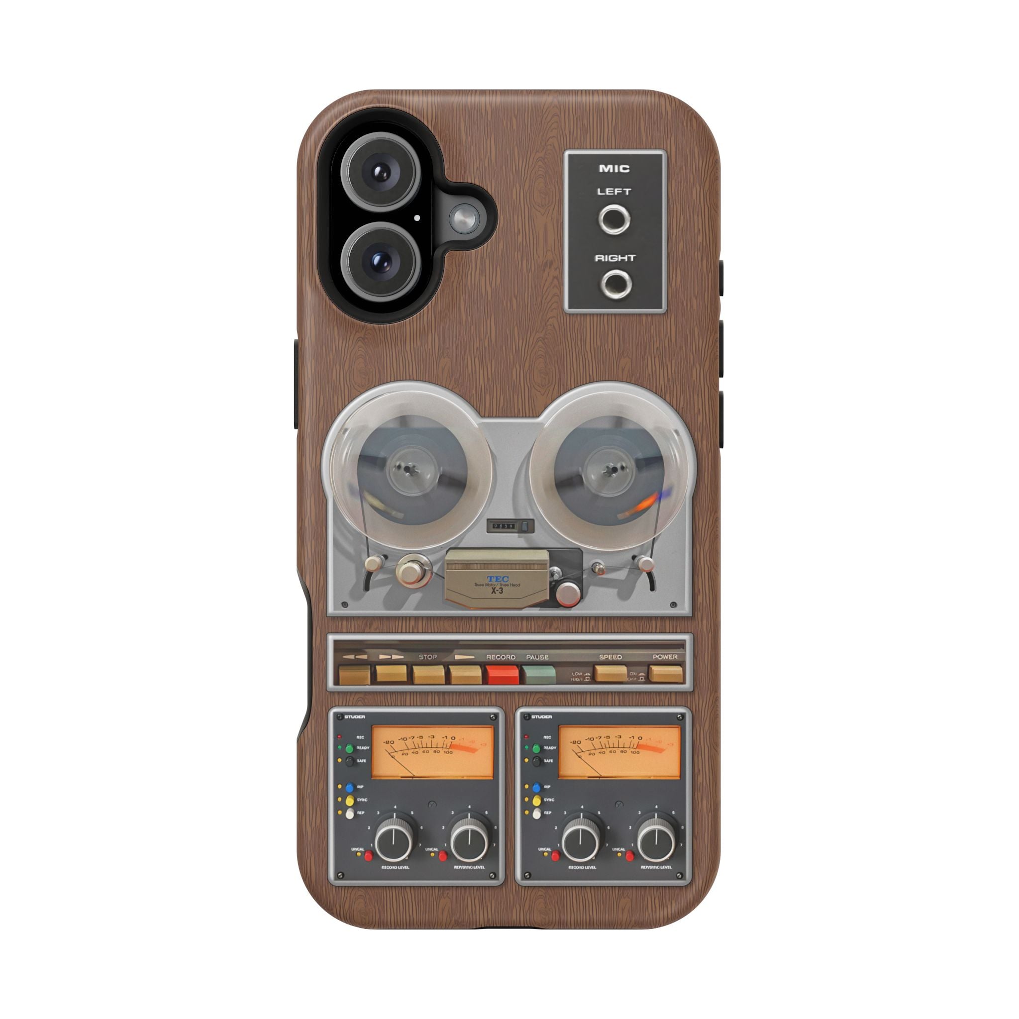 Reel To Reel Tape Deck Retro iPhone MagSafe Phone Case Max Pro Plus 17 16 15 14 13