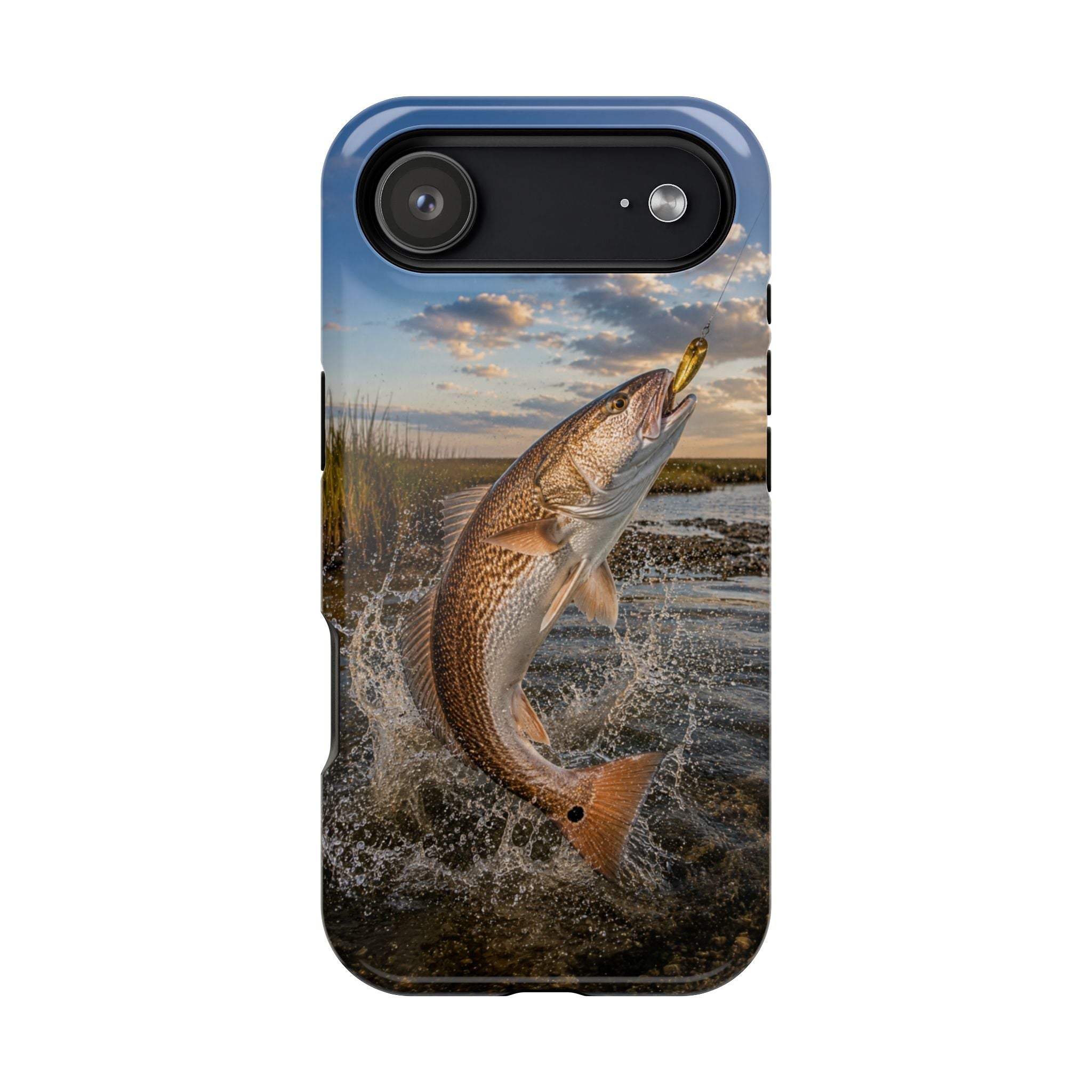 Red Drum Redfish Fishing Fish Phone Case MagSafe Compatible for iPhone & Samsung Galaxy | Redfish Fisherman Gift | Dual Layer Tough Case