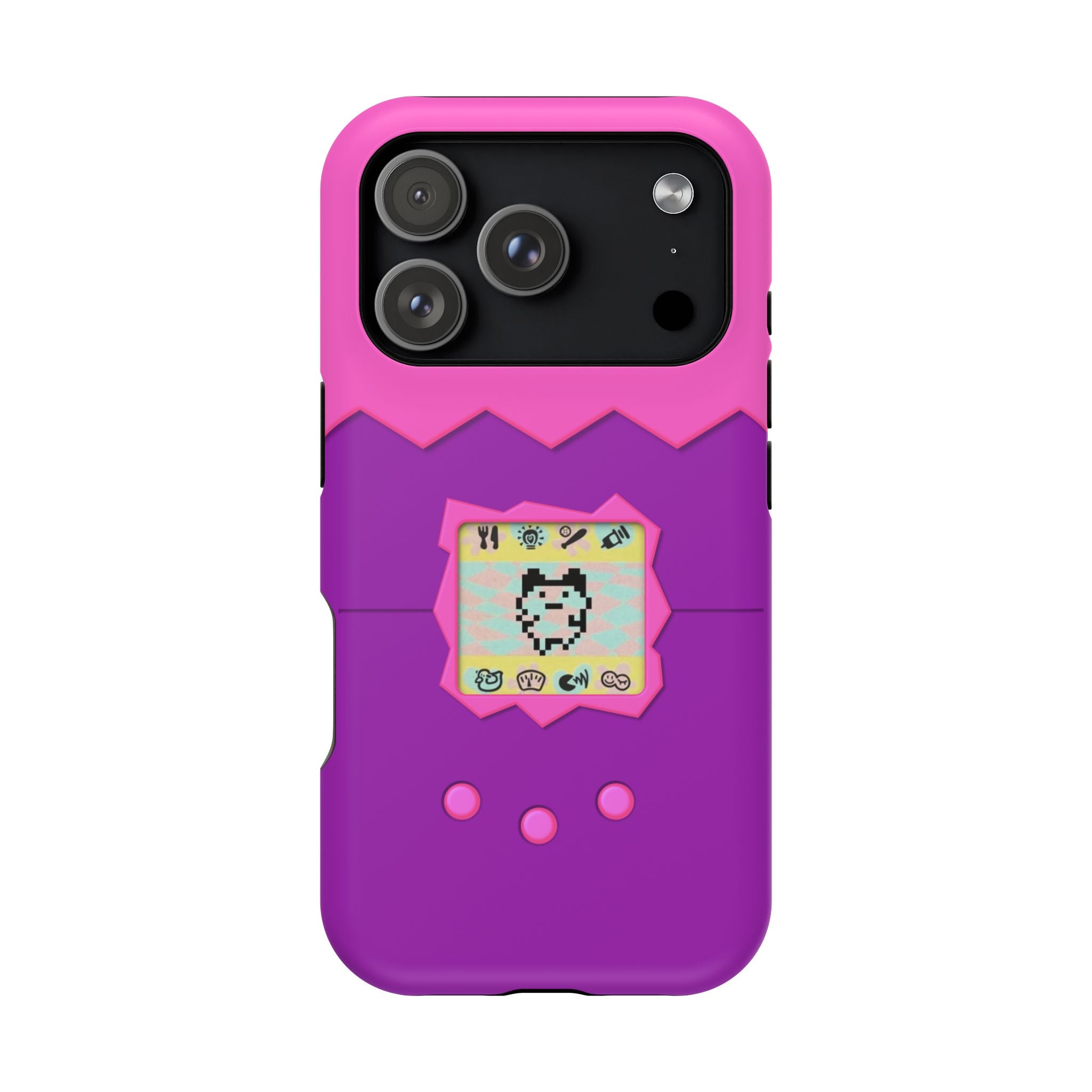 Virtual Pet Magnetic iPhone MagSafe Compatible Impact-Resistant Case Retro 90s