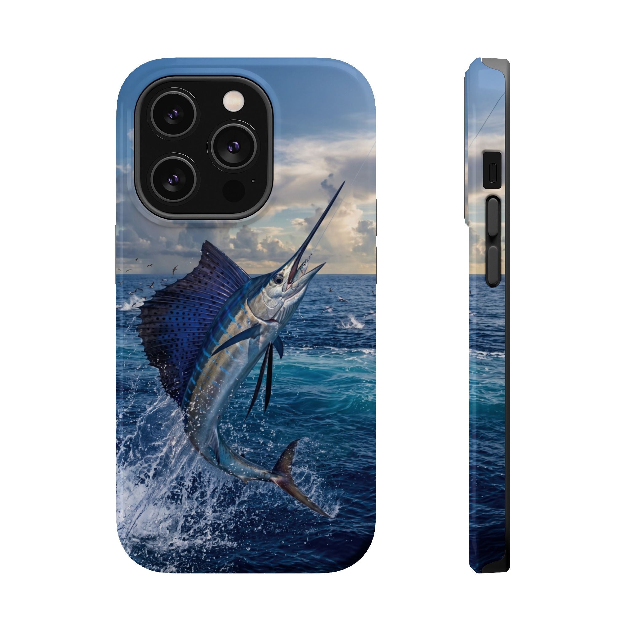 Sailfish Fishing Phone Case MagSafe Compatible for iPhone & Samsung Galaxy | Sailfish Fisherman Gift | Dual Layer Tough Case