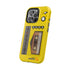 Retro Cassette AM FM Radio iPhone Case, Vintage Walkman Style Phone Case, MagSafe Dual Layer Protective Case Sport Yellow