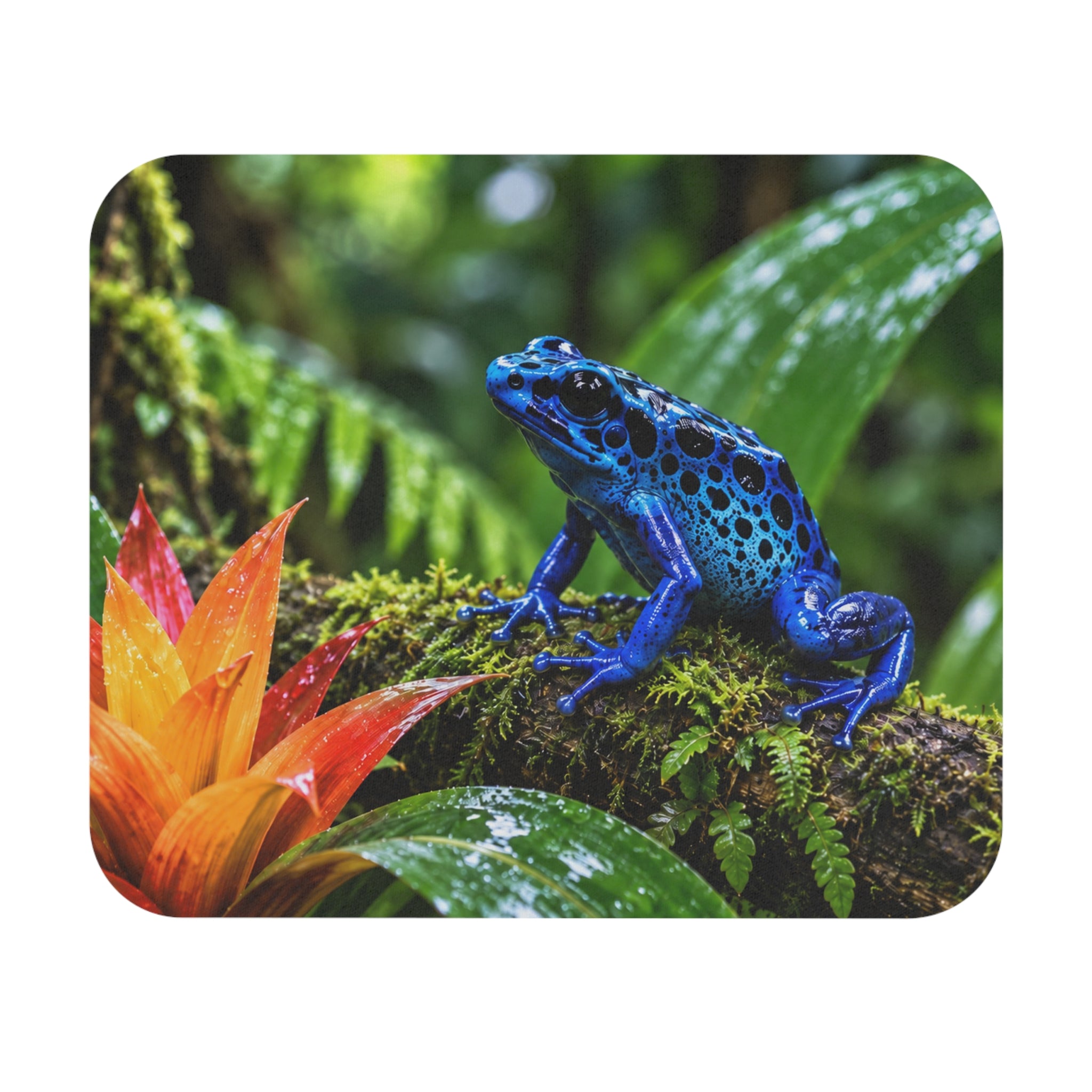 Blue Poison Dart Frog Mouse Pad Dendrobates Tinctorius Rain Forest Wildlife Colorful Amphibian