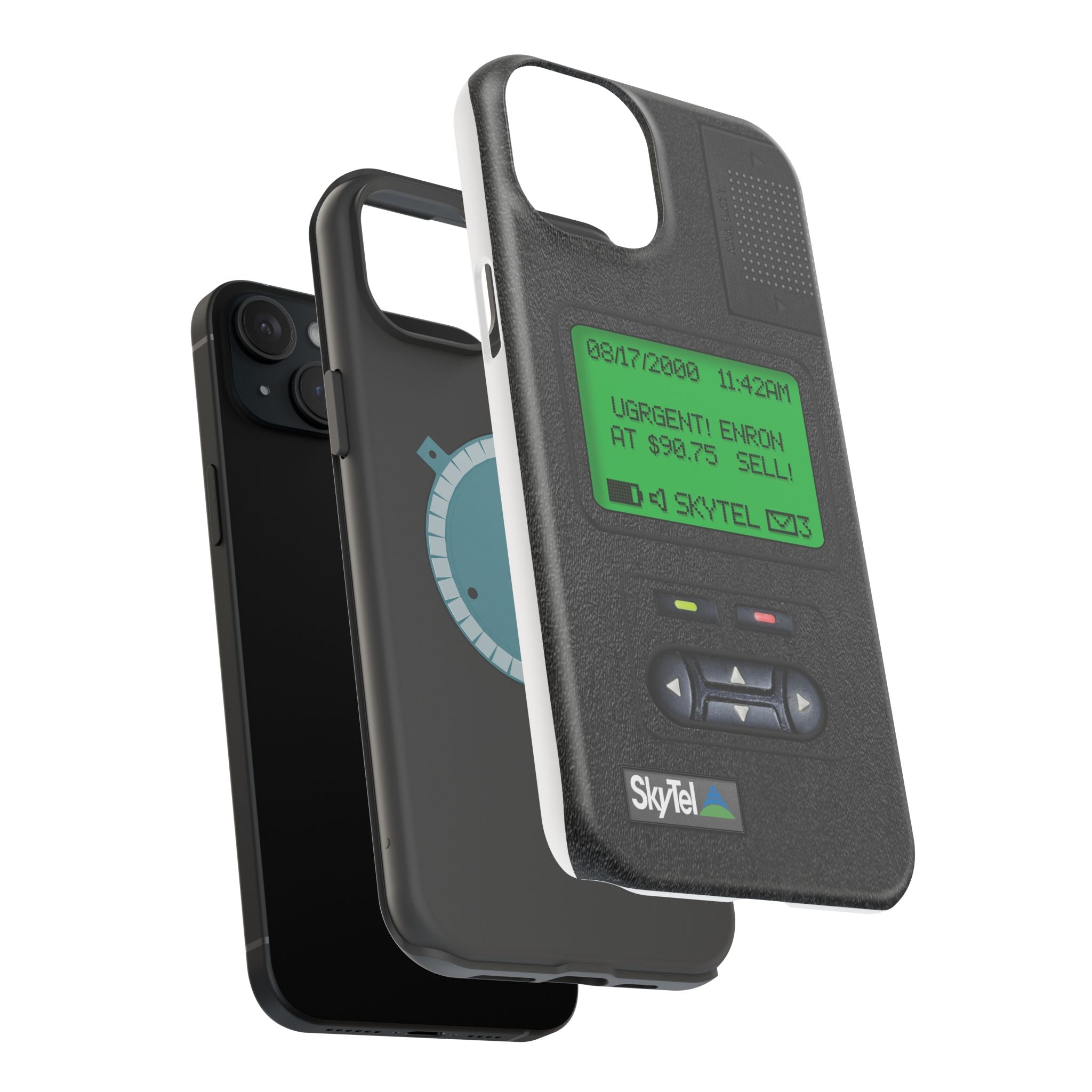 Pager Look Retro Tech Phone Case for iPhone Beeper - MagSafe Compatible - Duel layer Protection