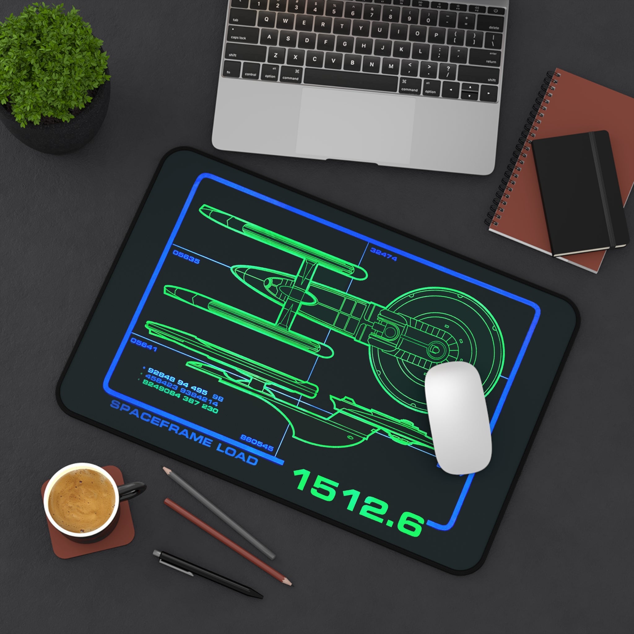 LCARS Desk Mat Prop -  This image is from a screen used translight! Mouse Pad