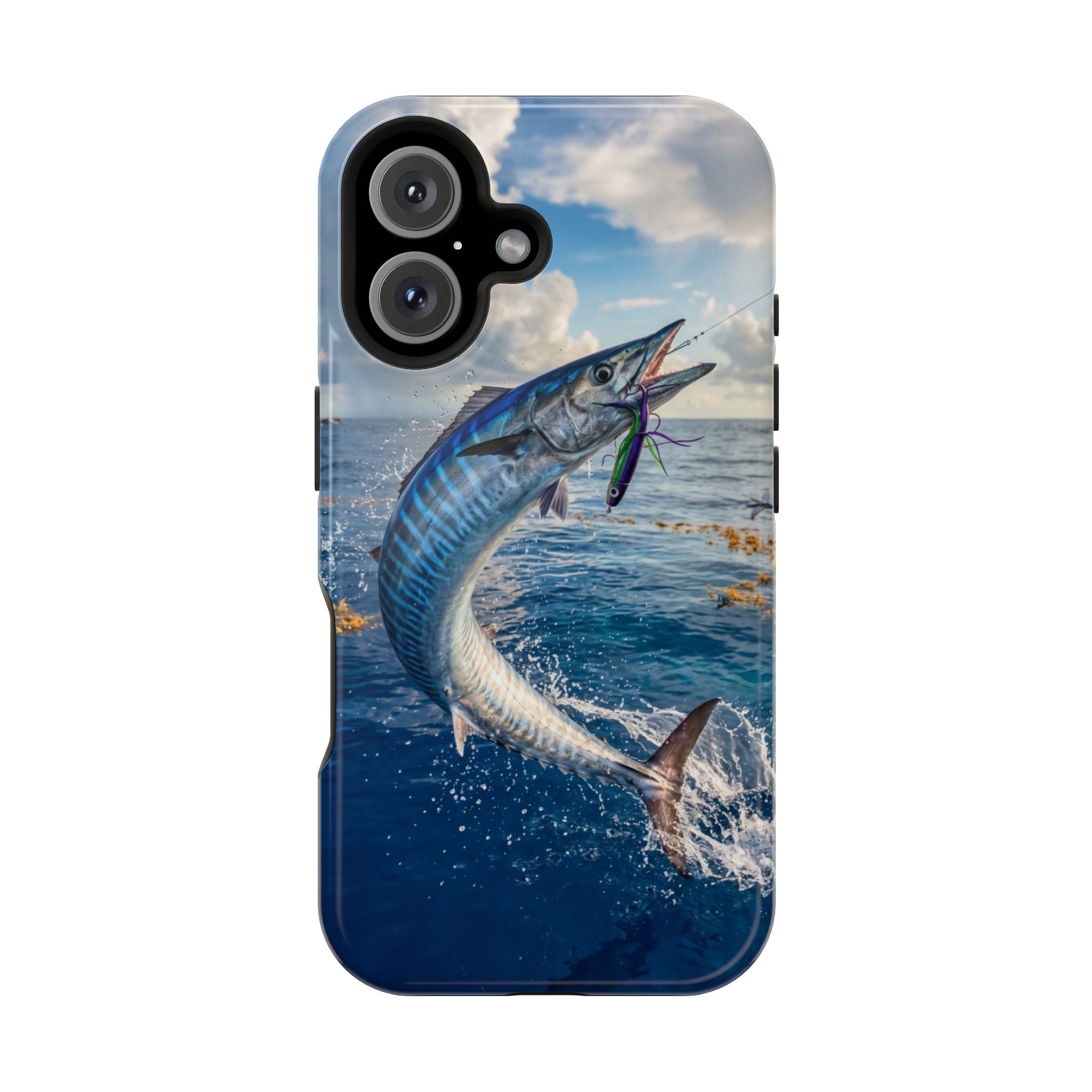 Wahoo Fishing Fish Phone Case MagSafe Compatible for iPhone & Samsung Galaxy | Wahoo Fisherman Gift | Dual Layer Tough Case