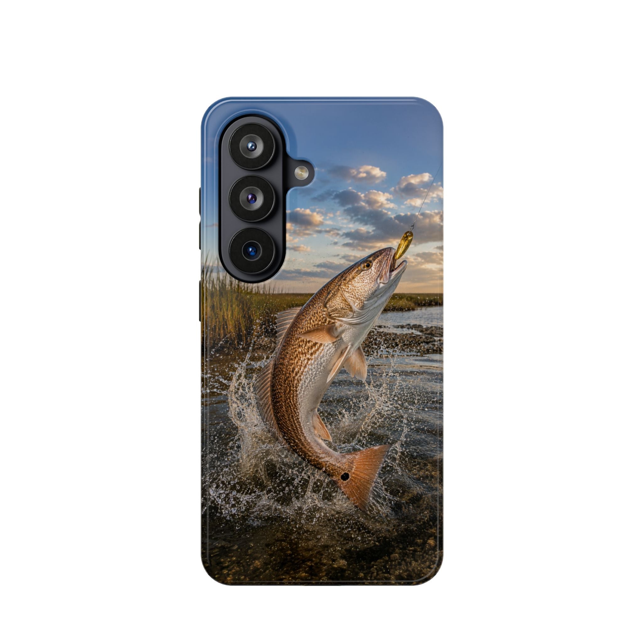 Red Drum Redfish Fishing Fish Phone Case MagSafe Compatible for iPhone & Samsung Galaxy | Redfish Fisherman Gift | Dual Layer Tough Case