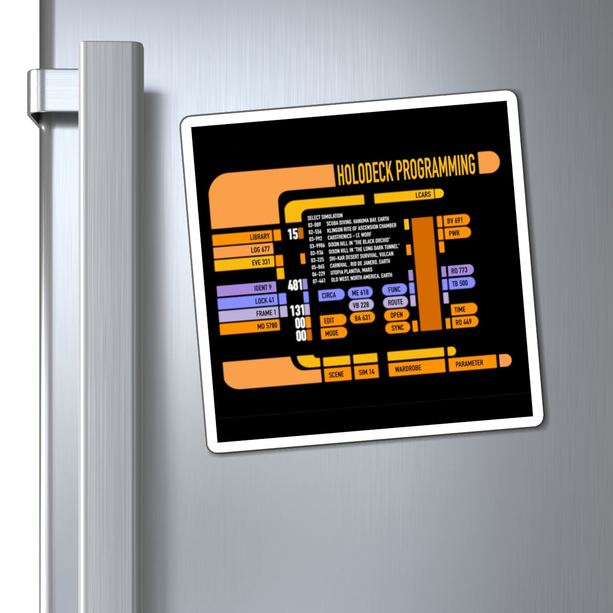 TNG Holodeck Control LCARS Magnet