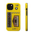 Retro Cassette AM FM Radio iPhone Case, Vintage Walkman Style Phone Case, MagSafe Dual Layer Protective Case Sport Yellow