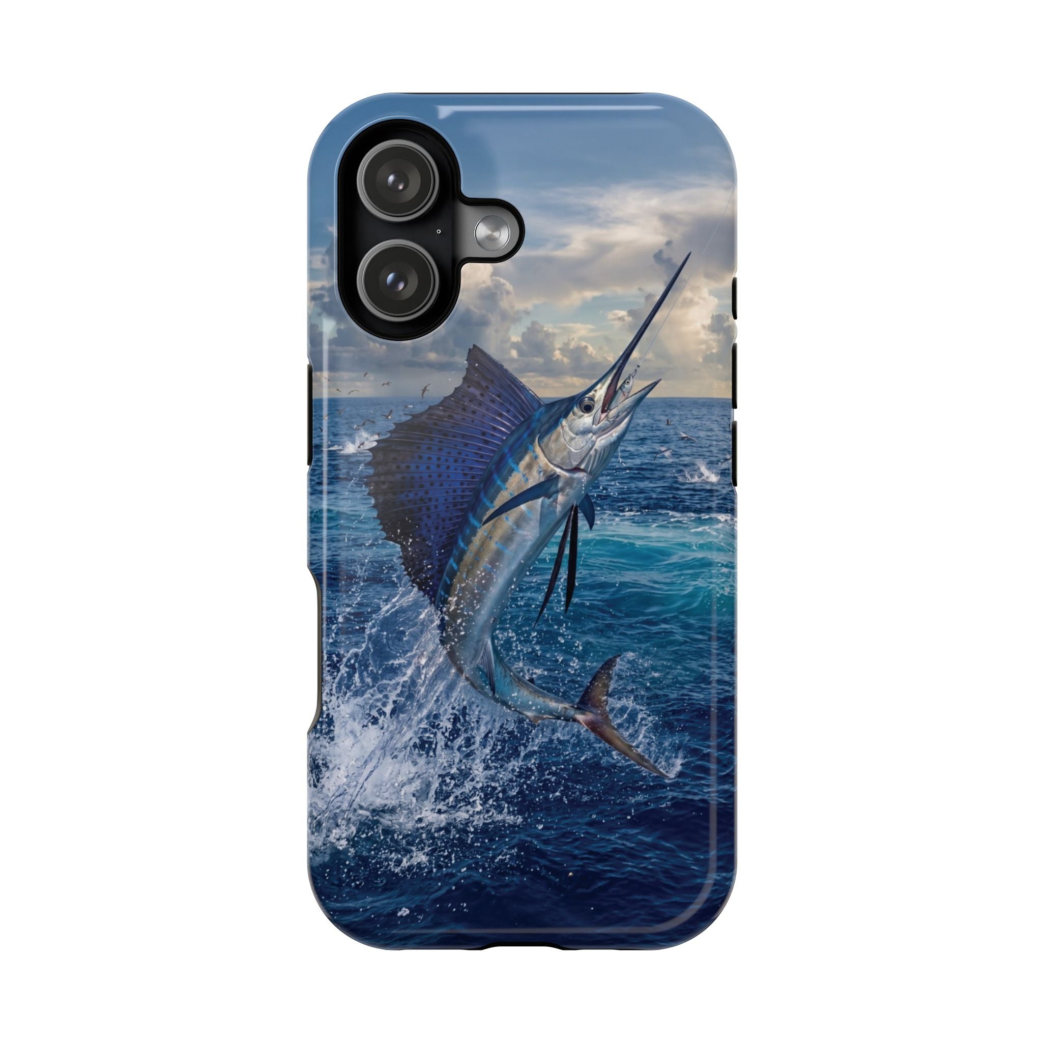 Sailfish Fishing Phone Case MagSafe Compatible for iPhone & Samsung Galaxy | Sailfish Fisherman Gift | Dual Layer Tough Case