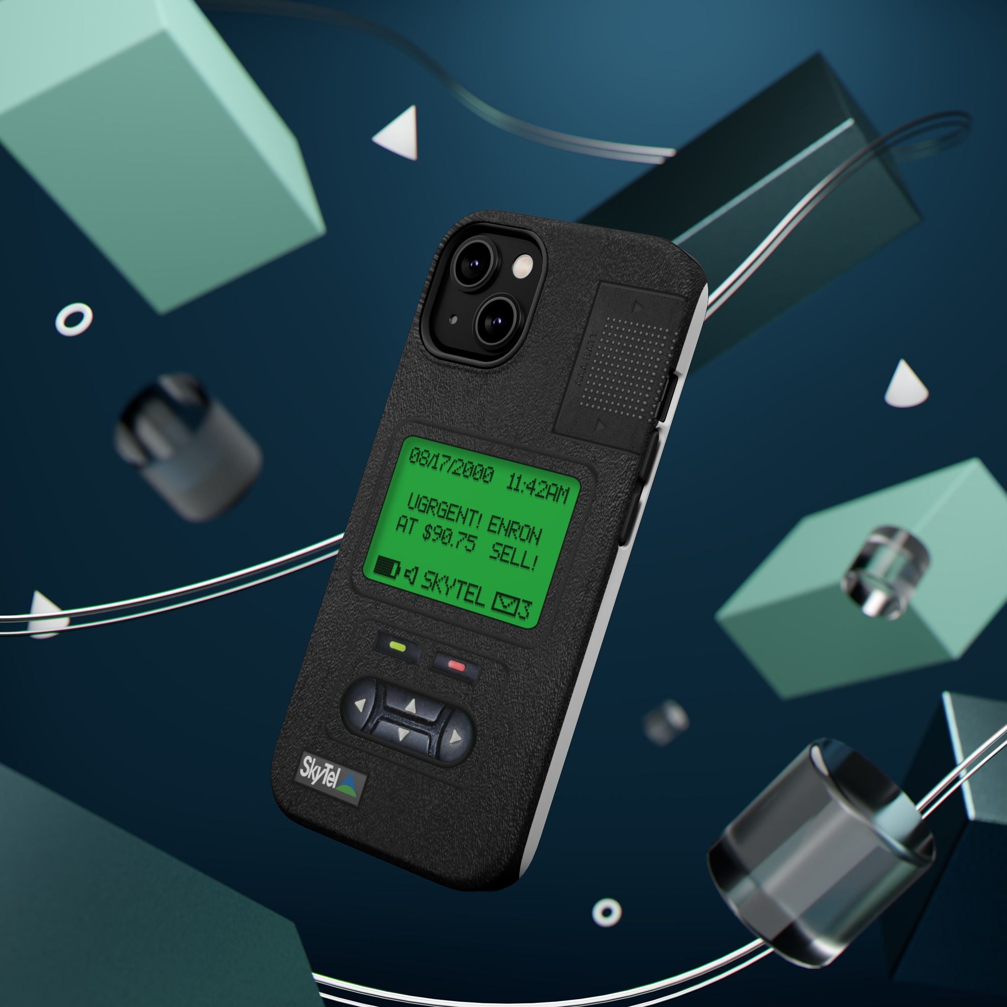Pager Look Retro Tech Phone Case for iPhone Beeper - MagSafe Compatible - Duel layer Protection