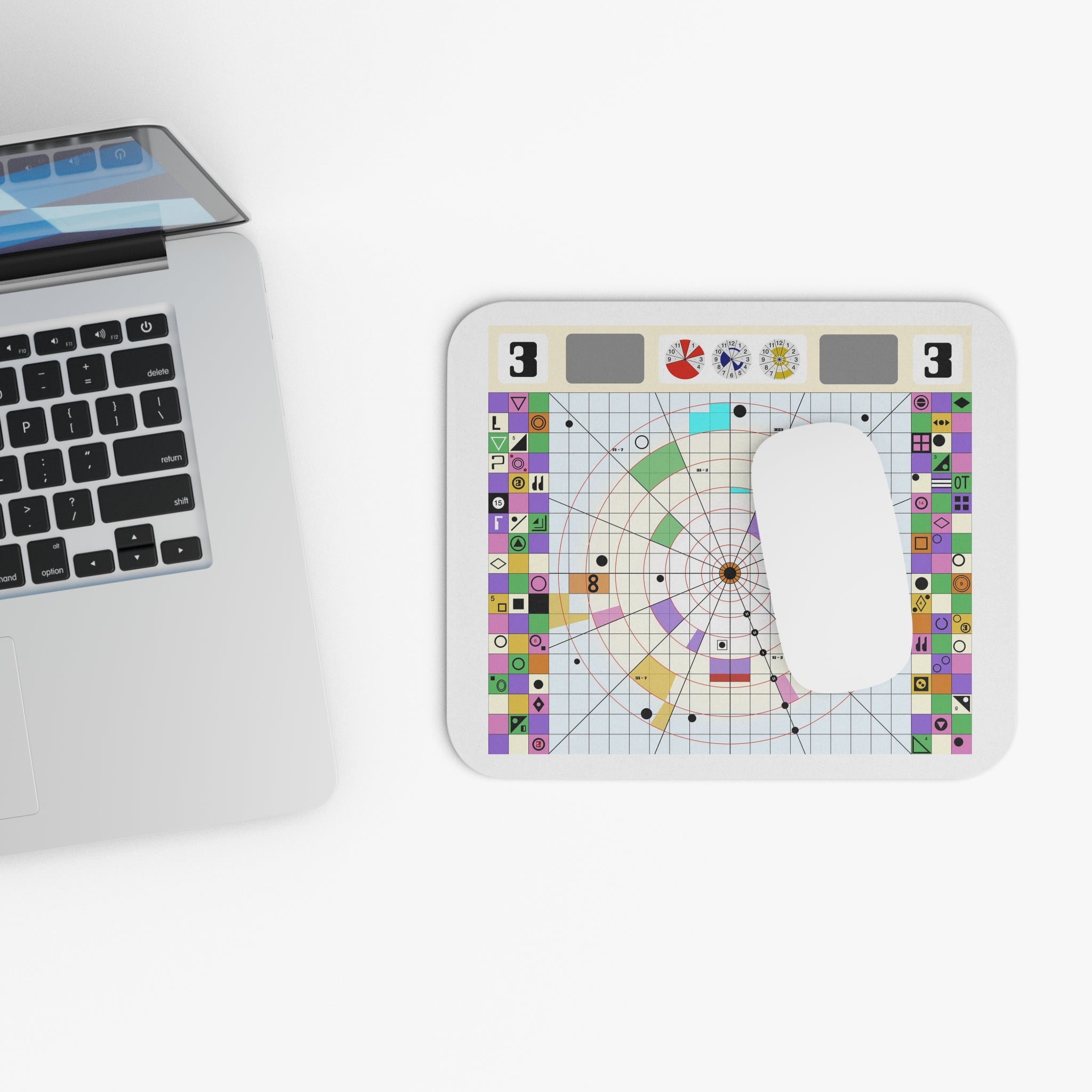 Main Mission Display Monitor 1999 Mouse Pad (Rectangle) Retro Sci-Fi Space Moonbase Alpha Screen Prop Control Panel