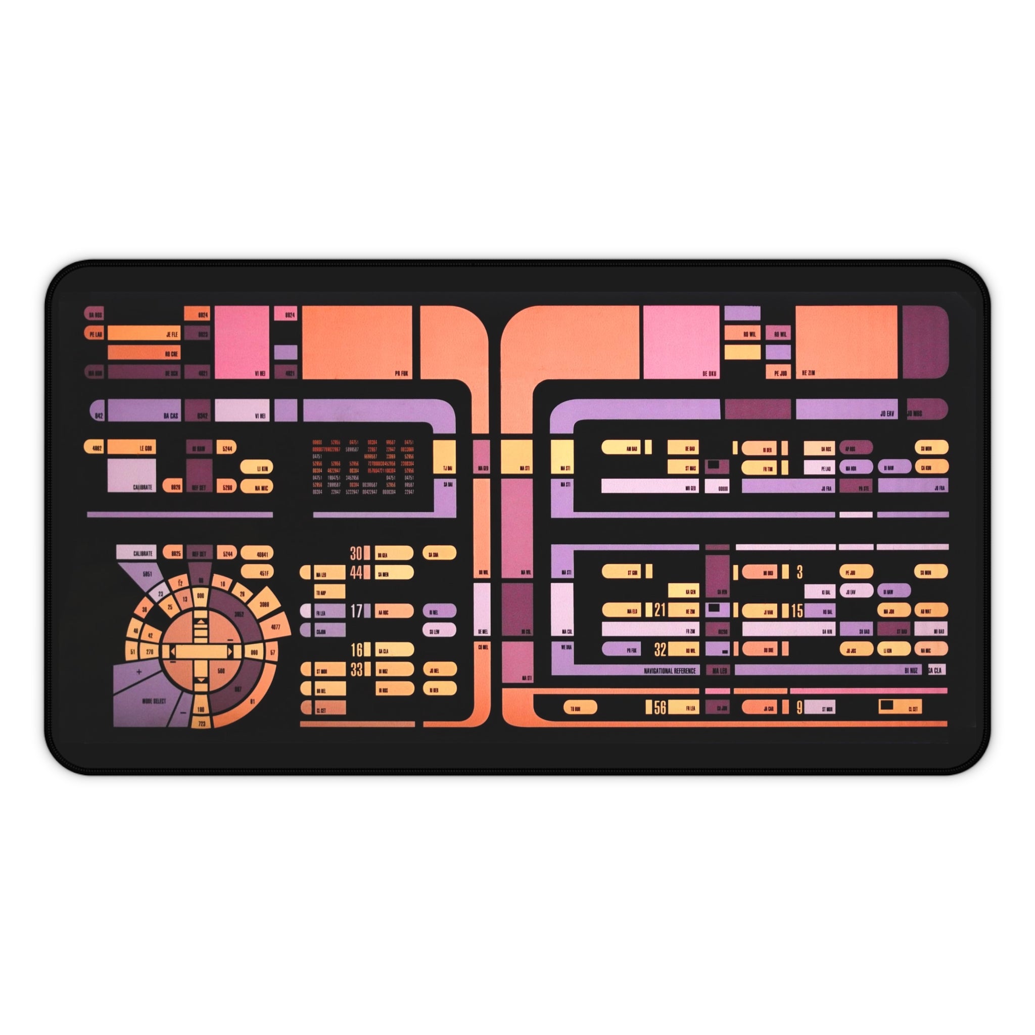 TNG LCARS Desk Mat -  This image is from a screen used translight!