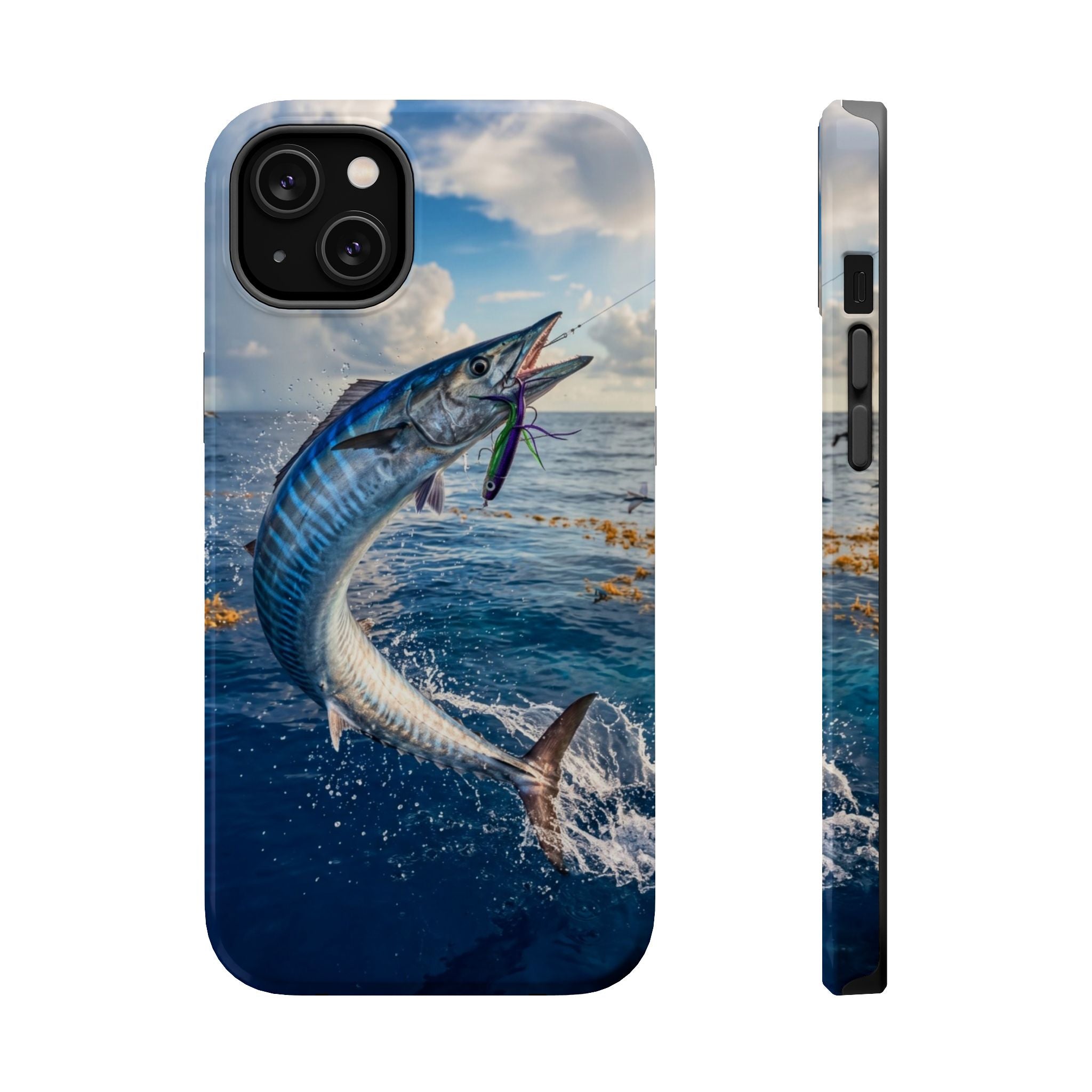 Wahoo Fishing Fish Phone Case MagSafe Compatible for iPhone & Samsung Galaxy | Wahoo Fisherman Gift | Dual Layer Tough Case
