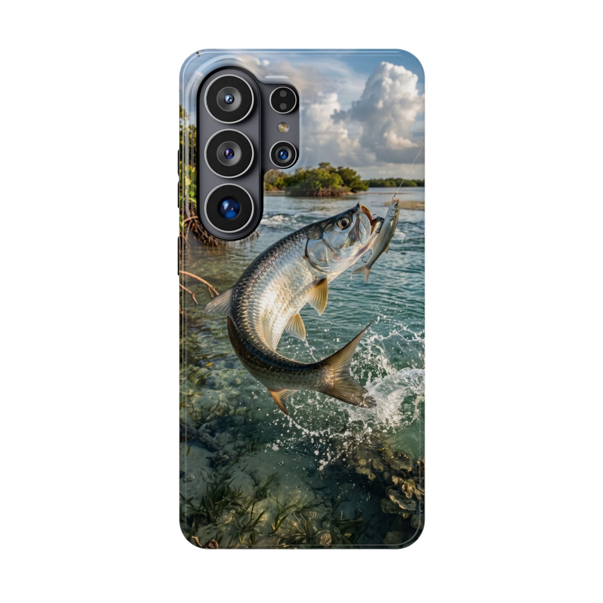 Tarpon Fishing Fish Phone Case MagSafe Compatible for iPhone & Samsung Galaxy | Tarpon Fisherman Gift | Dual Layer Tough Case