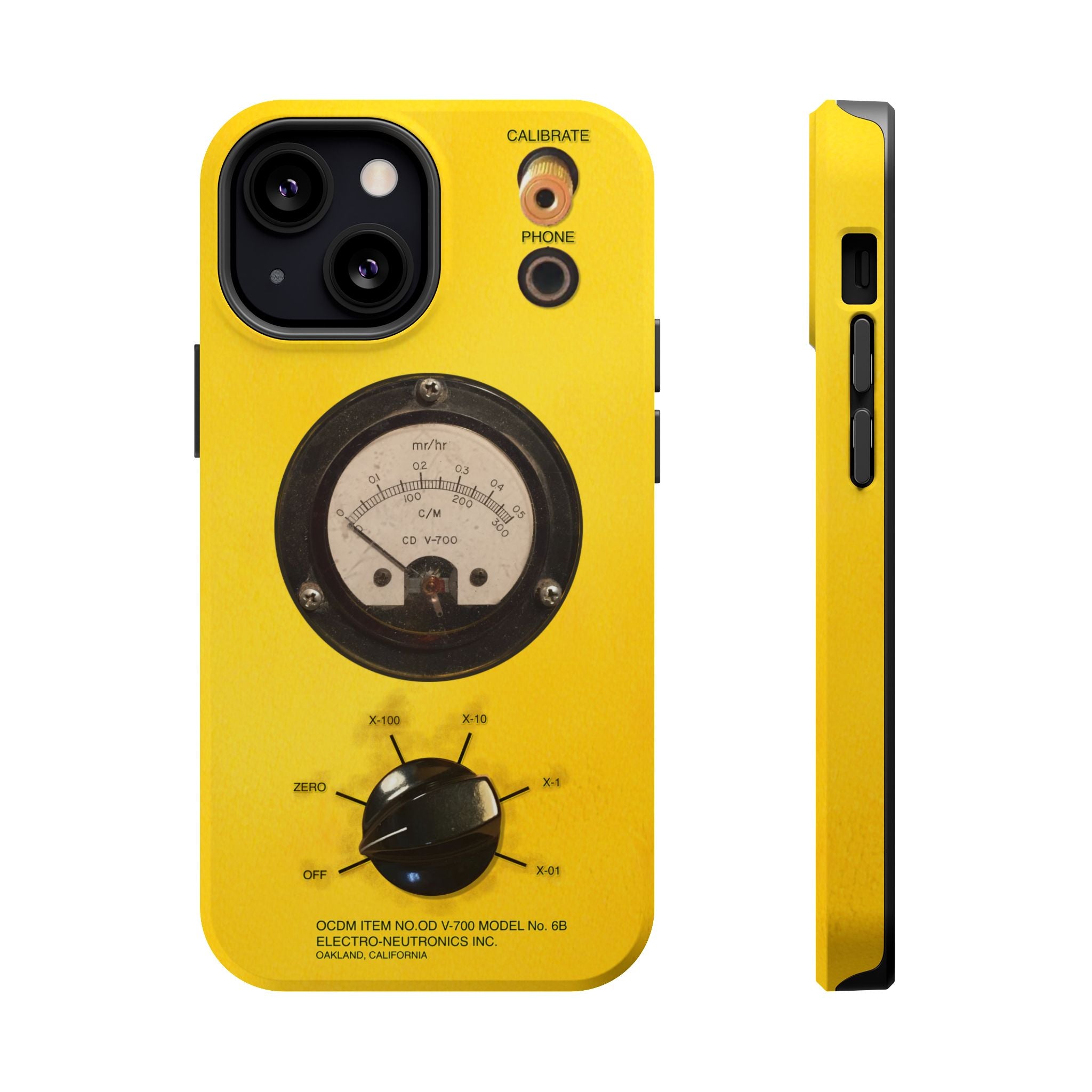 Fallout Geiger Counter Look iPhone Case 16 15 14 13 Magnetic Impact-Resistant