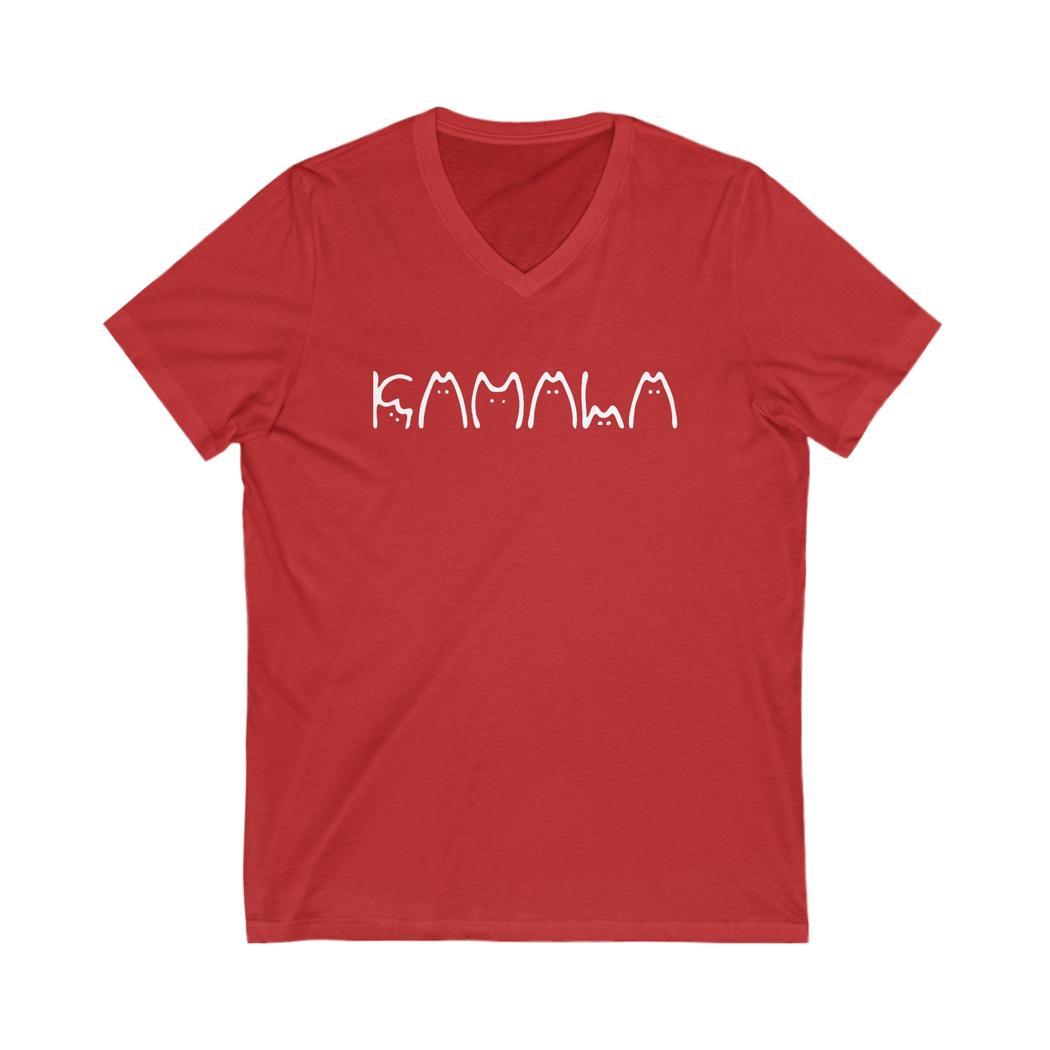 Kamala Cat Letters Cat Lady Unisex V-Neck Tee Kamala Harris