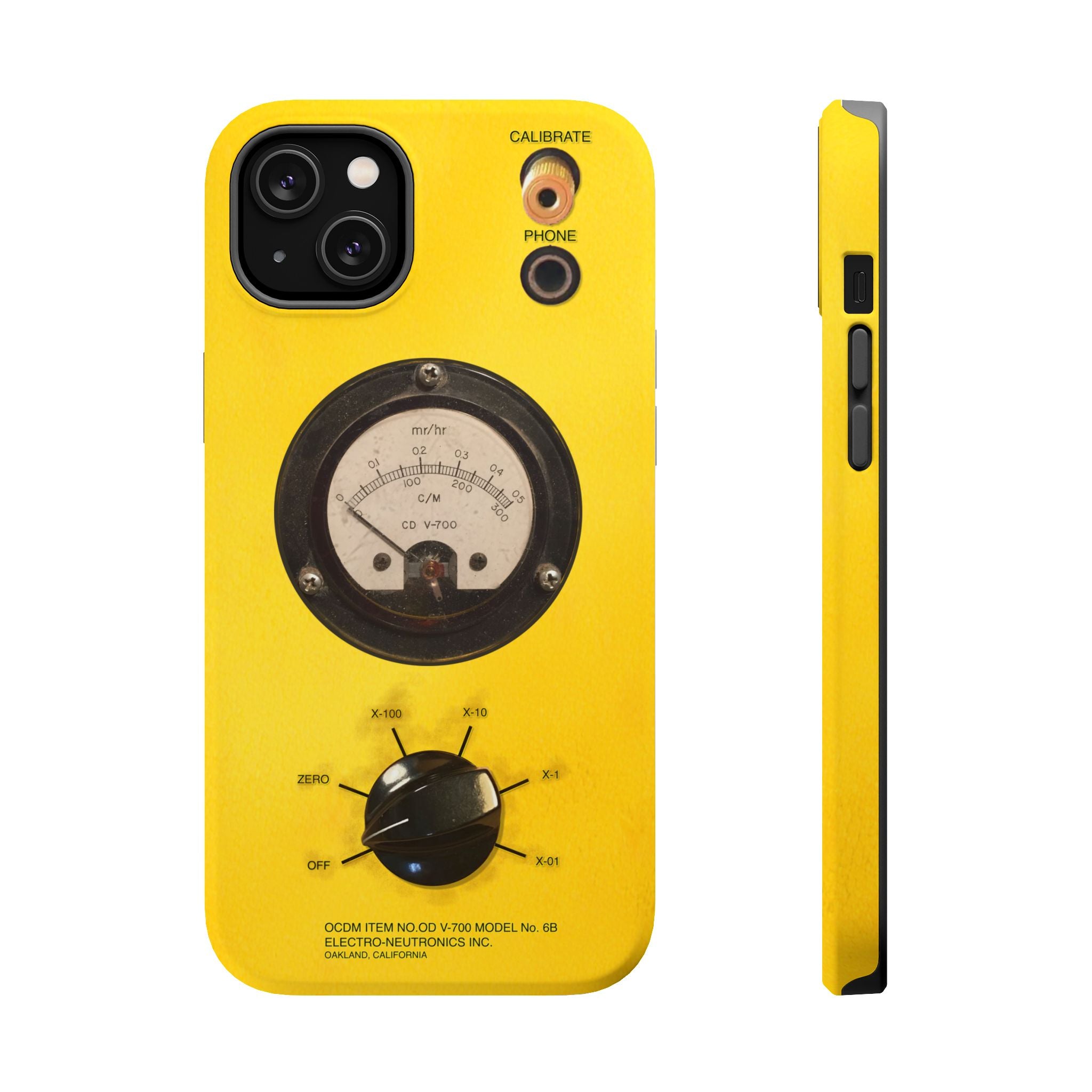 Fallout Geiger Counter Look iPhone Case 16 15 14 13 Magnetic Impact-Resistant