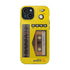 Retro Cassette AM FM Radio iPhone Case, Vintage Walkman Style Phone Case, MagSafe Dual Layer Protective Case Sport Yellow