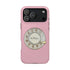 Retro Pink Princess Phone Look MagSafe Compatible iPhone Case Rotary Dial Nostalgia