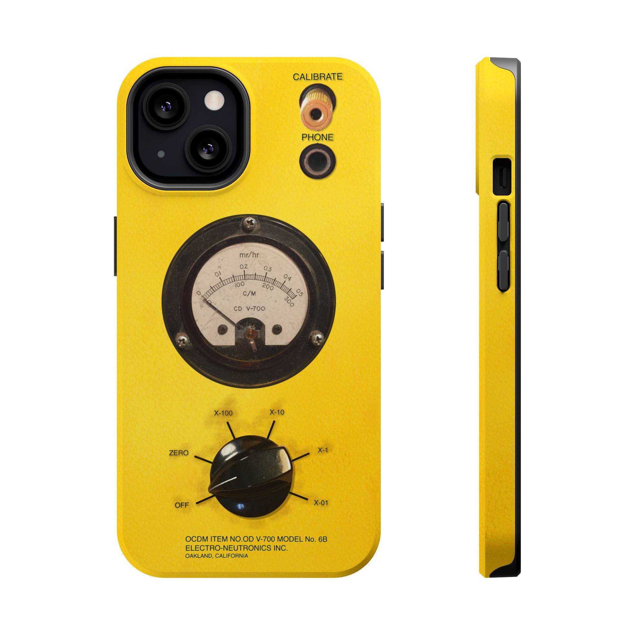 Fallout Geiger Counter Look iPhone Case 16 15 14 13 Magnetic Impact-Resistant