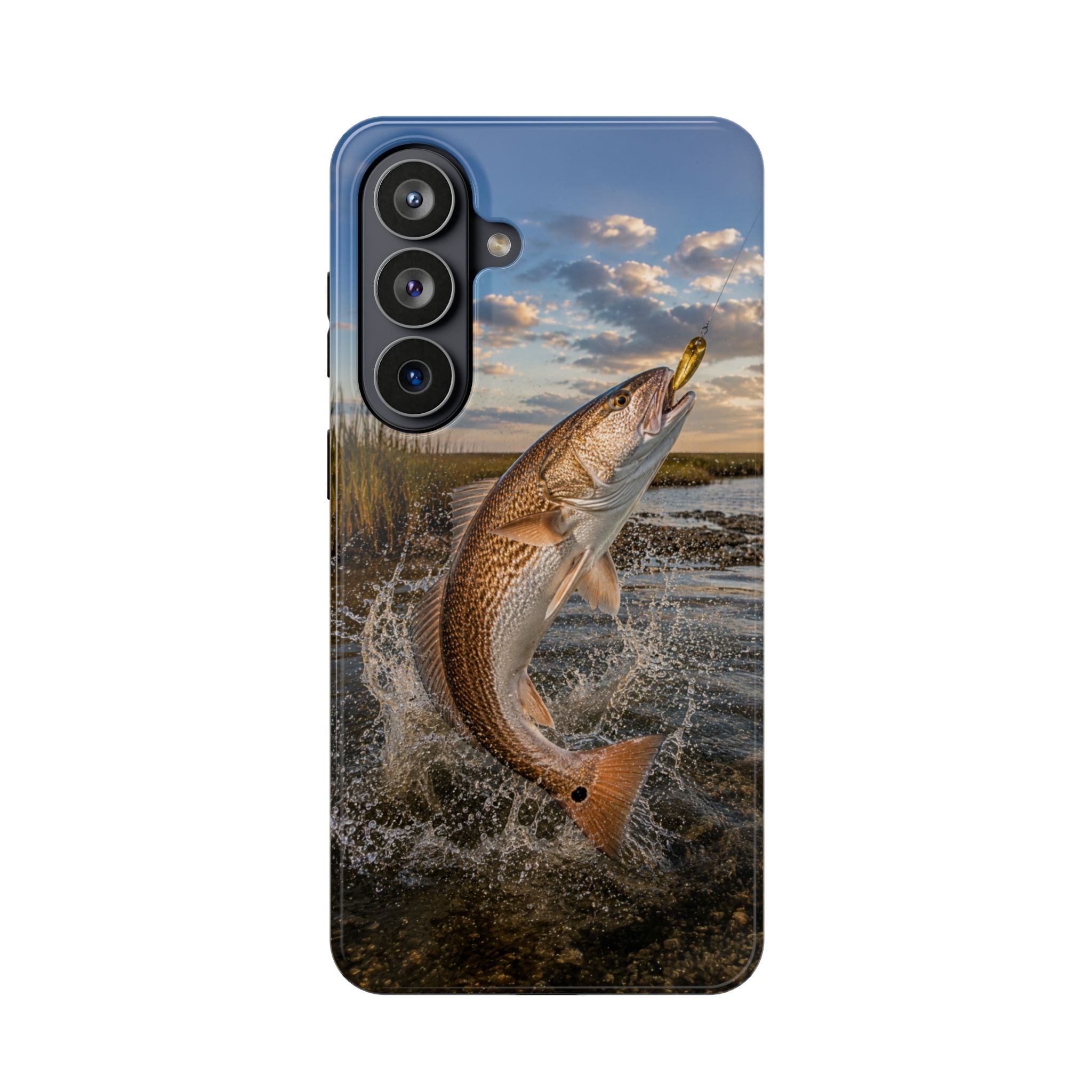 Red Drum Redfish Fishing Fish Phone Case MagSafe Compatible for iPhone & Samsung Galaxy | Redfish Fisherman Gift | Dual Layer Tough Case