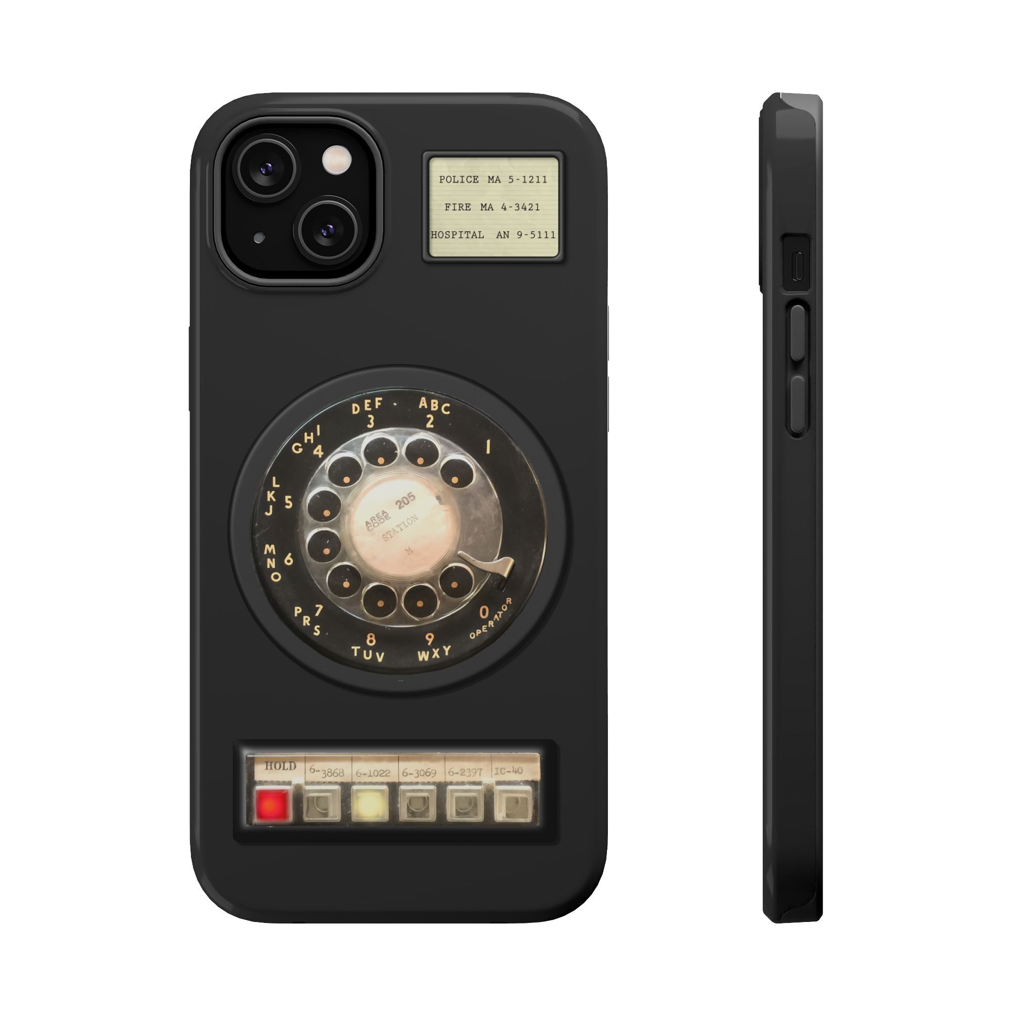 Multi Line Office Desk Phone Look MagSafe iPhone Case - Retro Rotary Dial Phone