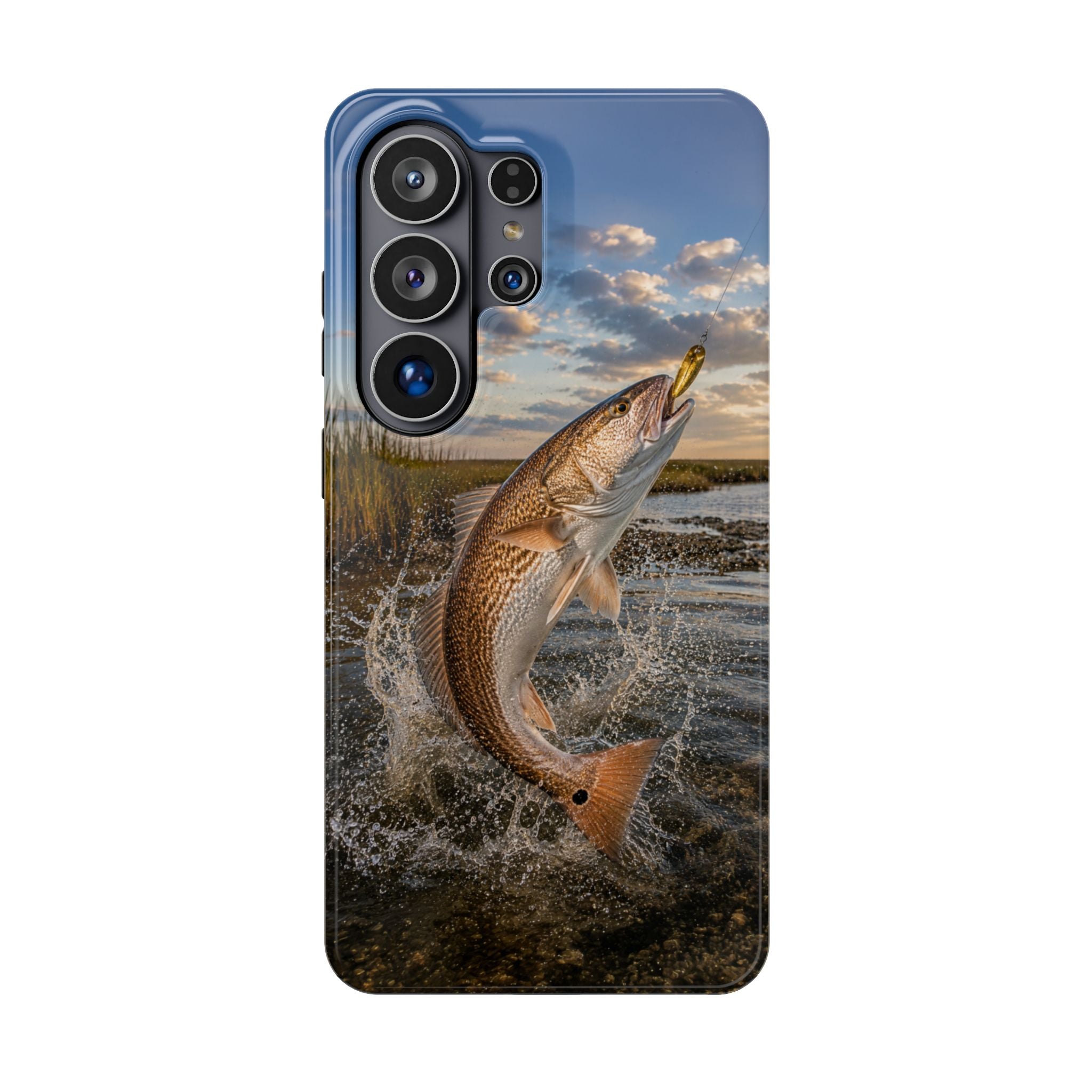 Red Drum Redfish Fishing Fish Phone Case MagSafe Compatible for iPhone & Samsung Galaxy | Redfish Fisherman Gift | Dual Layer Tough Case