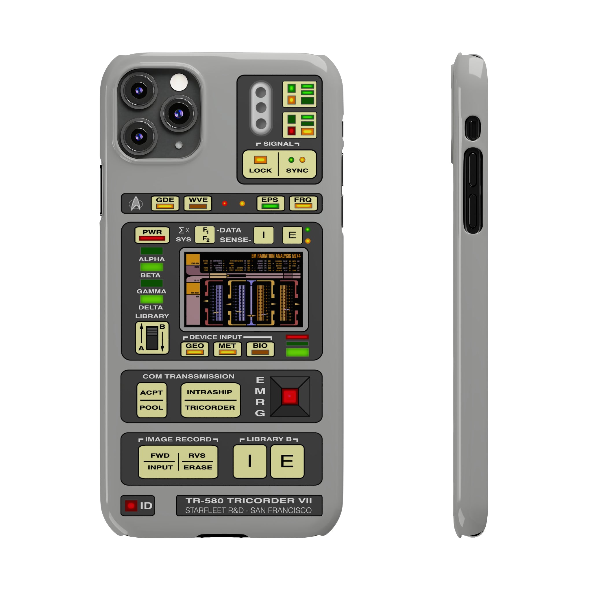 iPhone Star Fleet Tricorder Scanner Case - TNG Style - iPhone 15 - XR