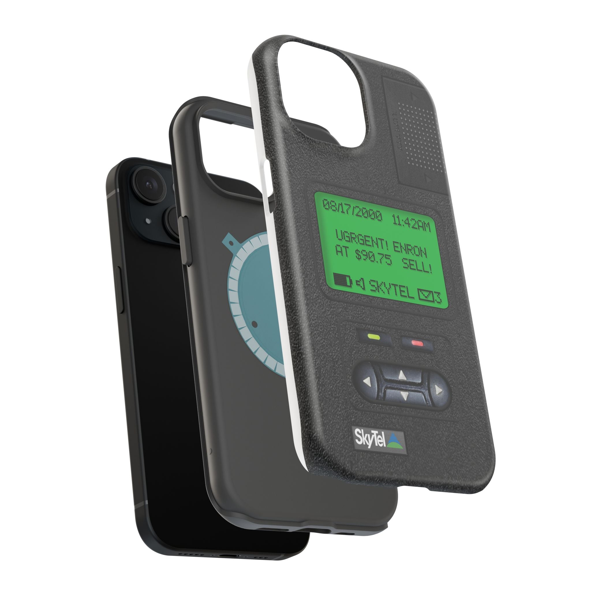 Pager Look Retro Tech Phone Case for iPhone Beeper - MagSafe Compatible - Duel layer Protection