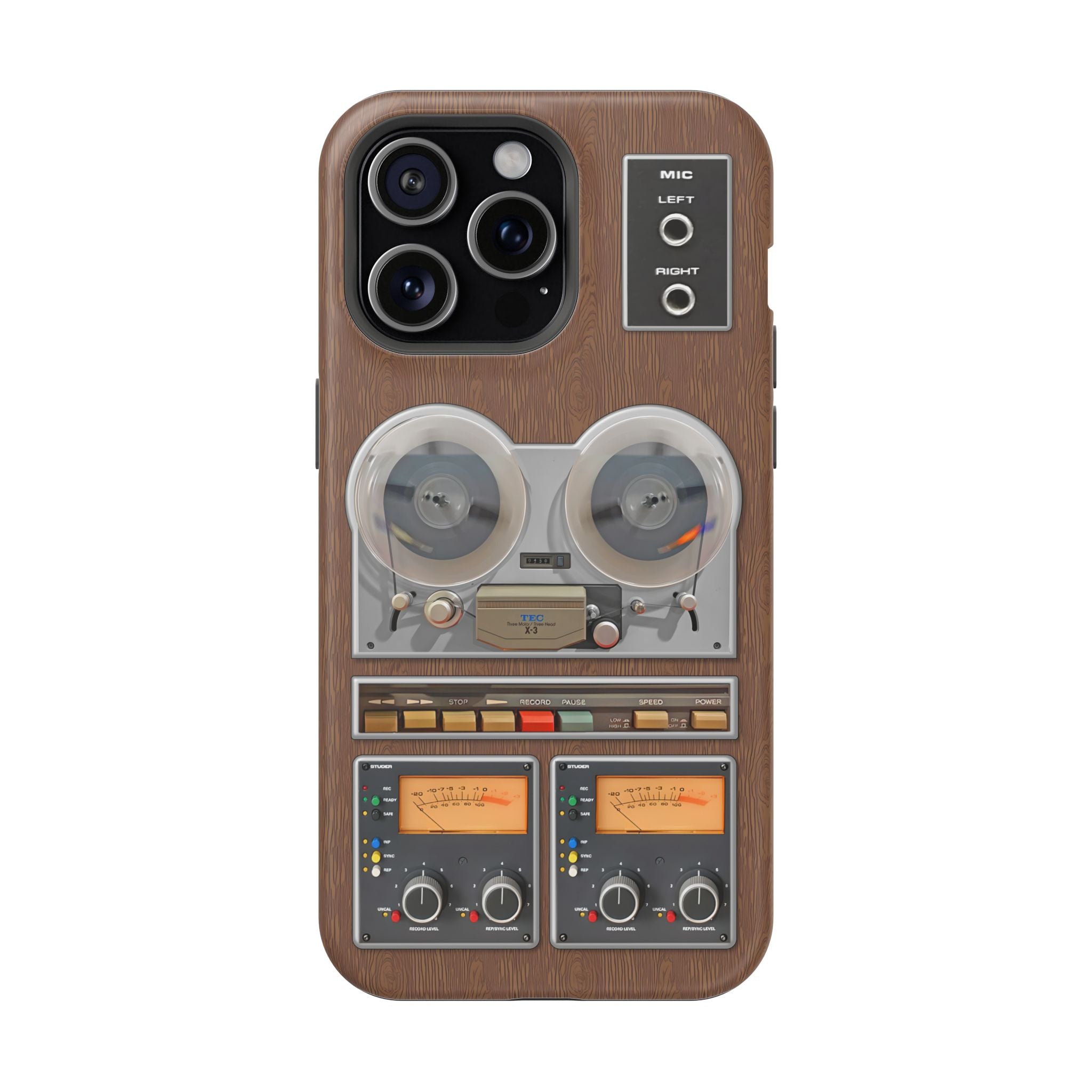 Reel To Reel Tape Deck Retro iPhone MagSafe Phone Case Max Pro Plus 17 16 15 14 13