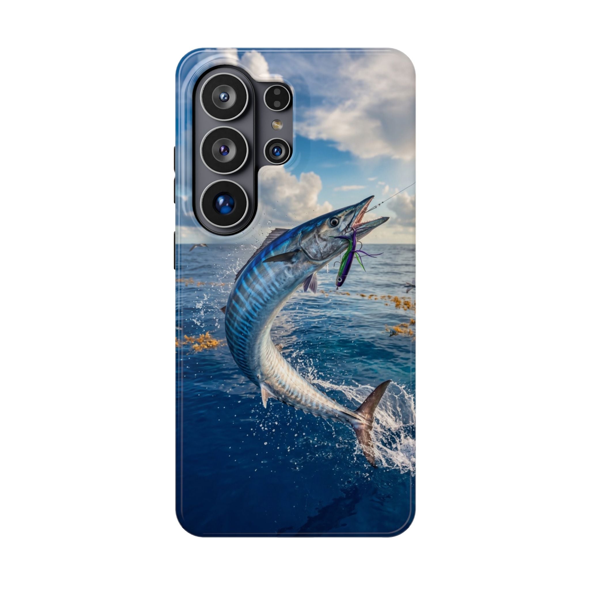 Wahoo Fishing Fish Phone Case MagSafe Compatible for iPhone & Samsung Galaxy | Wahoo Fisherman Gift | Dual Layer Tough Case