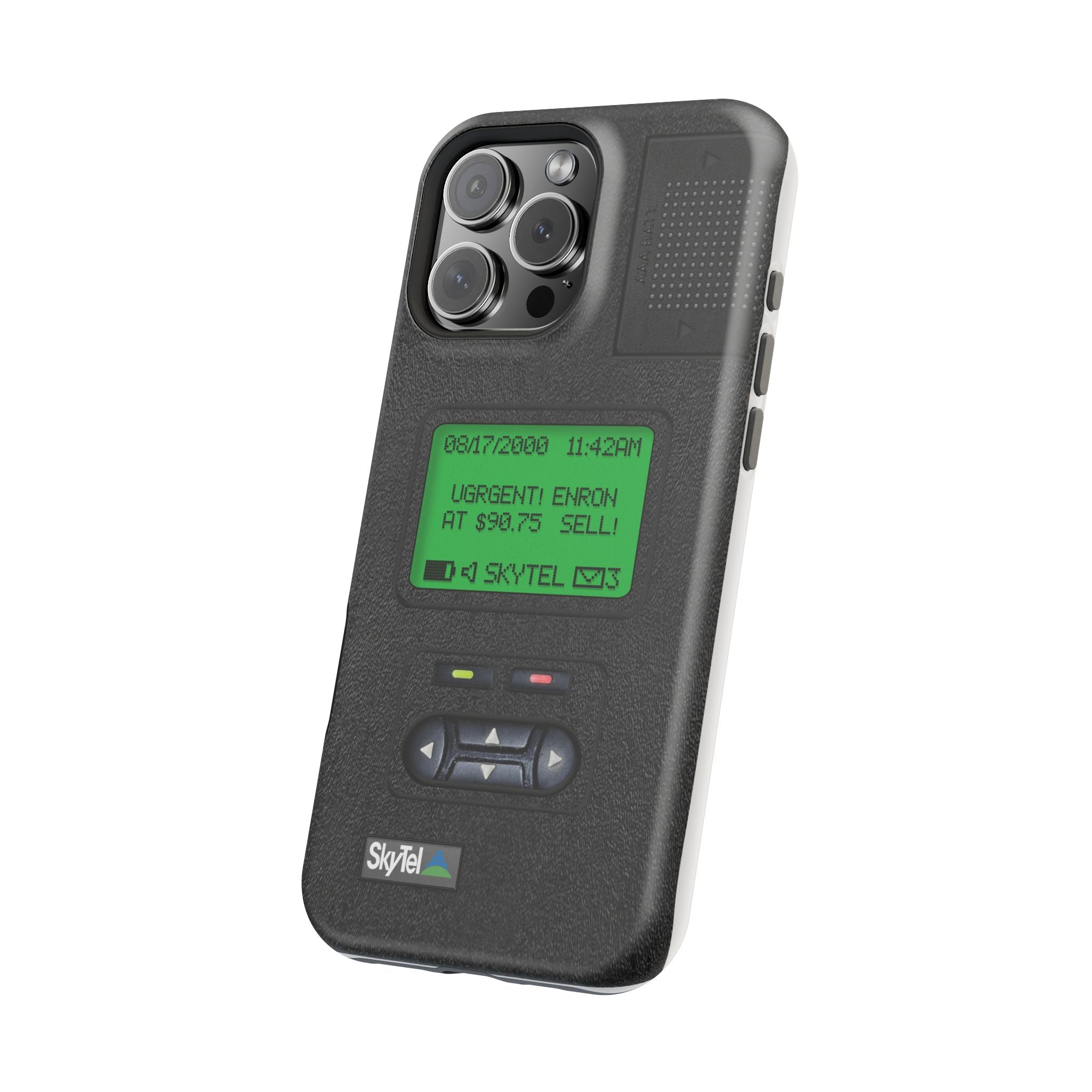 Pager Look Retro Tech Phone Case for iPhone Beeper - MagSafe Compatible - Duel layer Protection