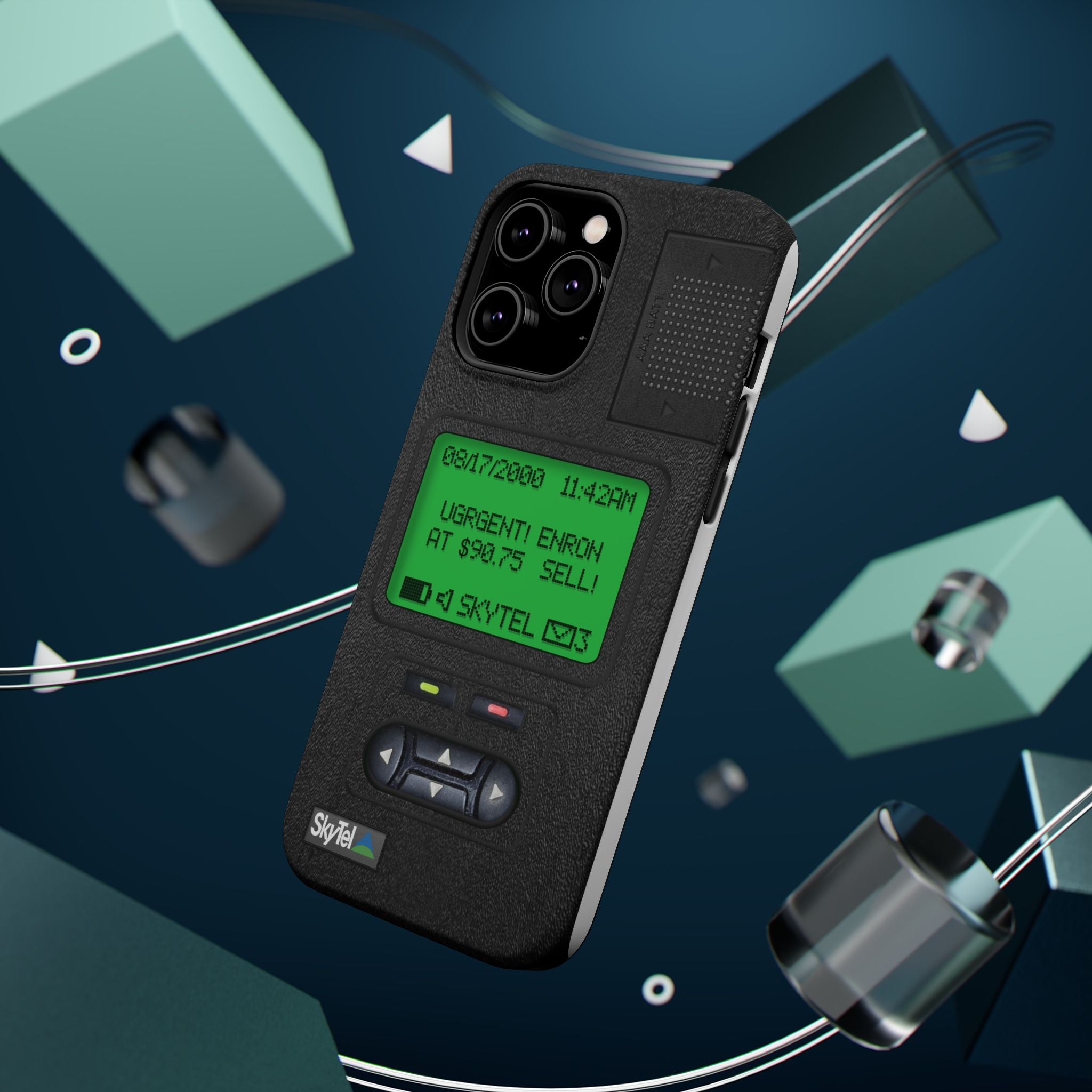 Pager Look Retro Tech Phone Case for iPhone Beeper - MagSafe Compatible - Duel layer Protection