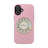 Retro Pink Princess Phone Look MagSafe Compatible iPhone Case Rotary Dial Nostalgia