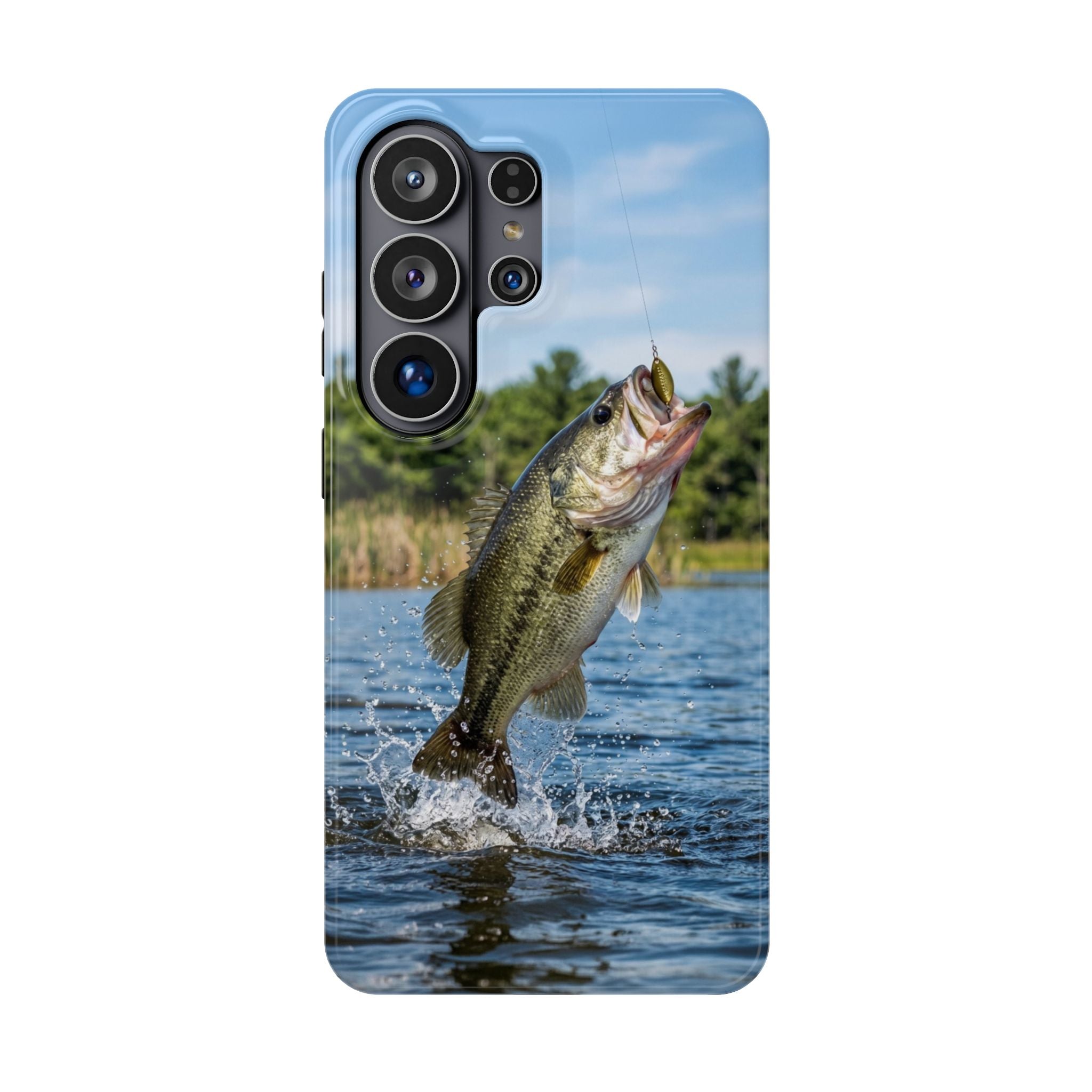 Largemouth Bass Fishing Fish Phone Case MagSafe Compatible for iPhone & Samsung Galaxy | Bass Fisherman Gift | Dual Layer Tough Case