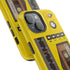 Retro Cassette AM FM Radio iPhone Case, Vintage Walkman Style Phone Case, MagSafe Dual Layer Protective Case Sport Yellow