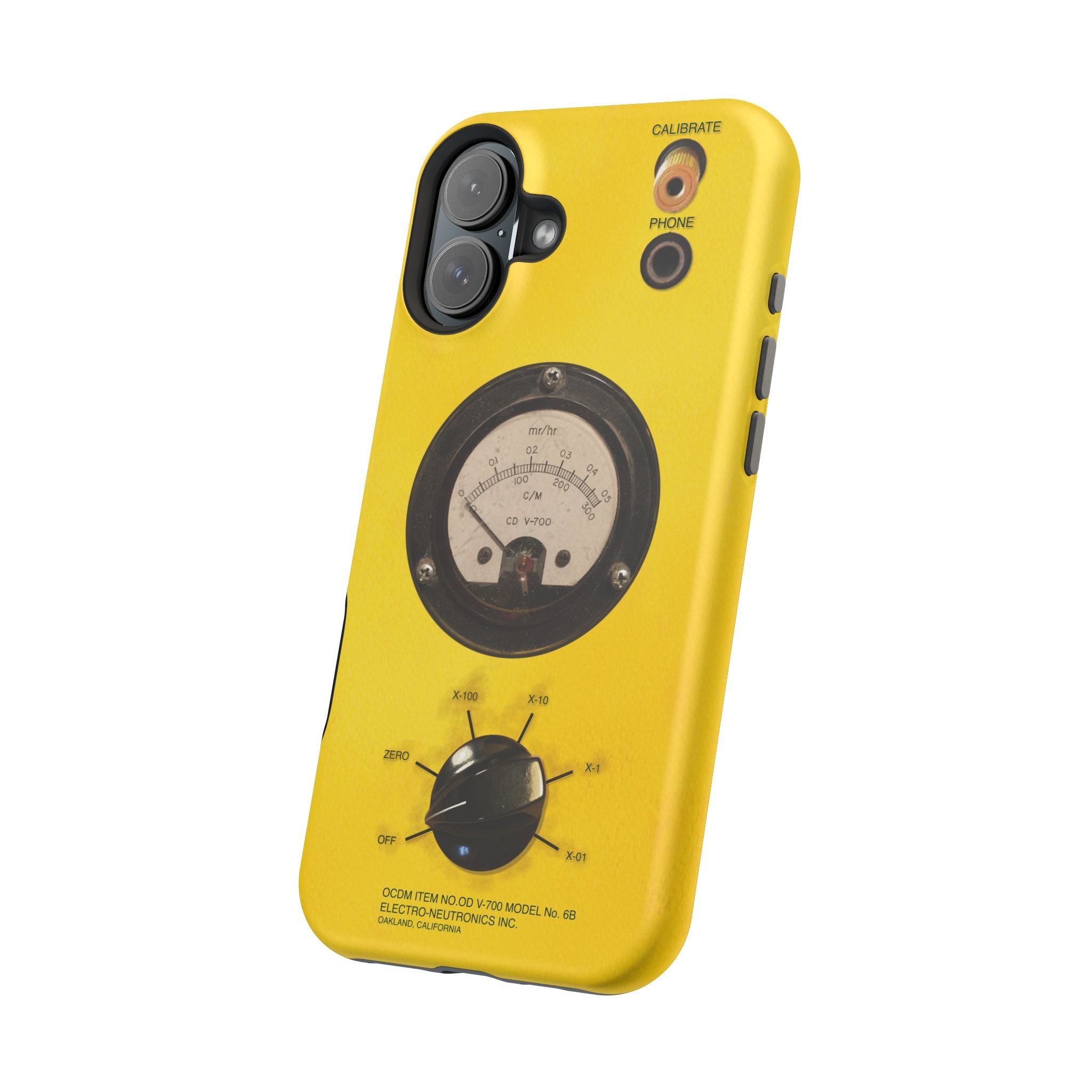 Fallout Geiger Counter Look iPhone Case 16 15 14 13 Magnetic Impact-Resistant