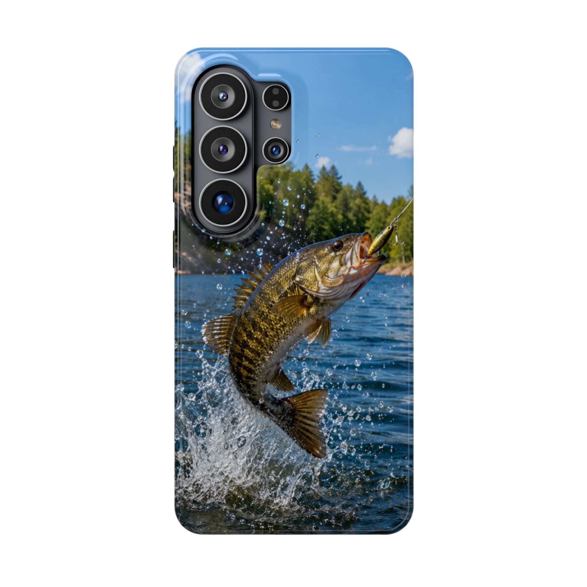 Smallmouth Bass Fishing Fish Phone Case MagSafe Compatible for iPhone & Samsung Galaxy | Bass Fisherman Gift | Dual Layer Tough Case