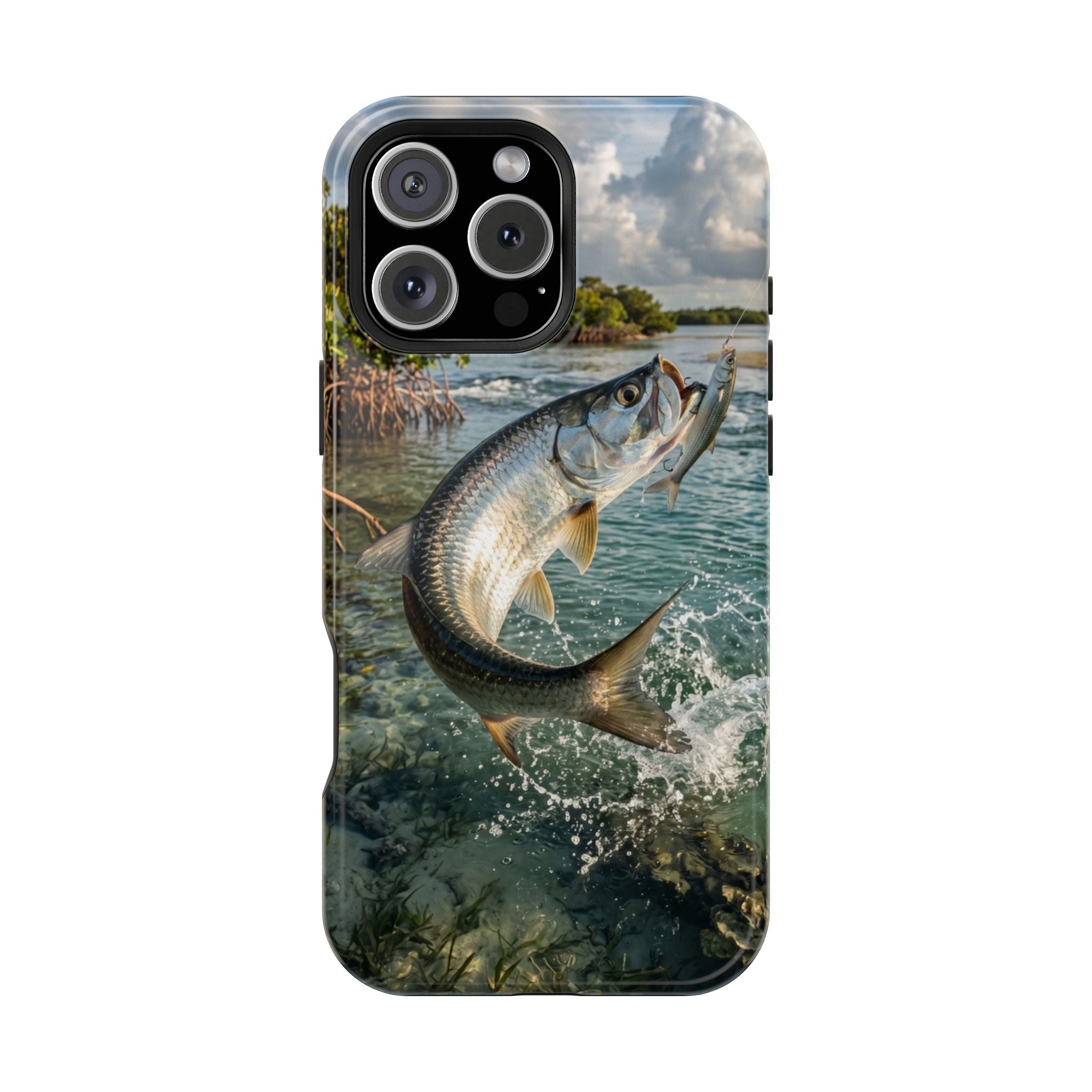 Tarpon Fishing Fish Phone Case MagSafe Compatible for iPhone & Samsung Galaxy | Tarpon Fisherman Gift | Dual Layer Tough Case