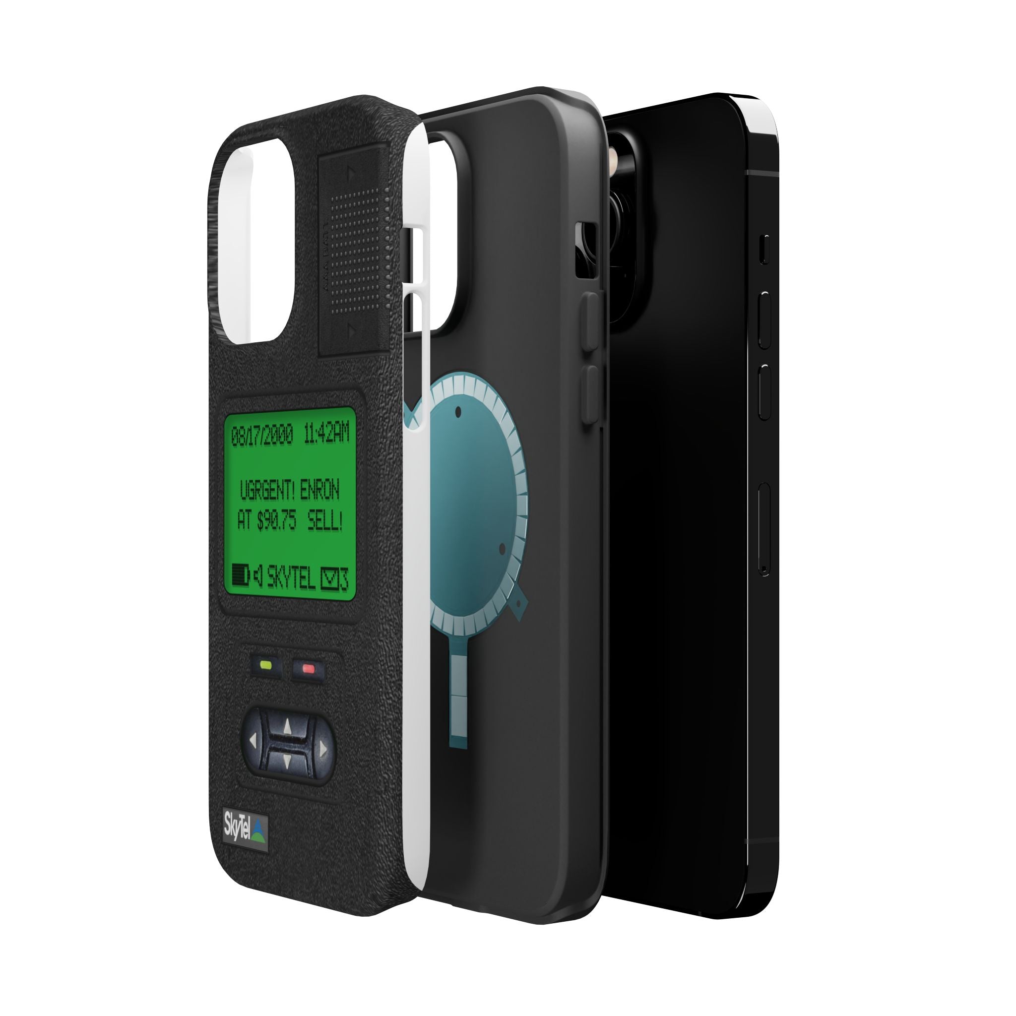 Pager Look Retro Tech Phone Case for iPhone Beeper - MagSafe Compatible - Duel layer Protection