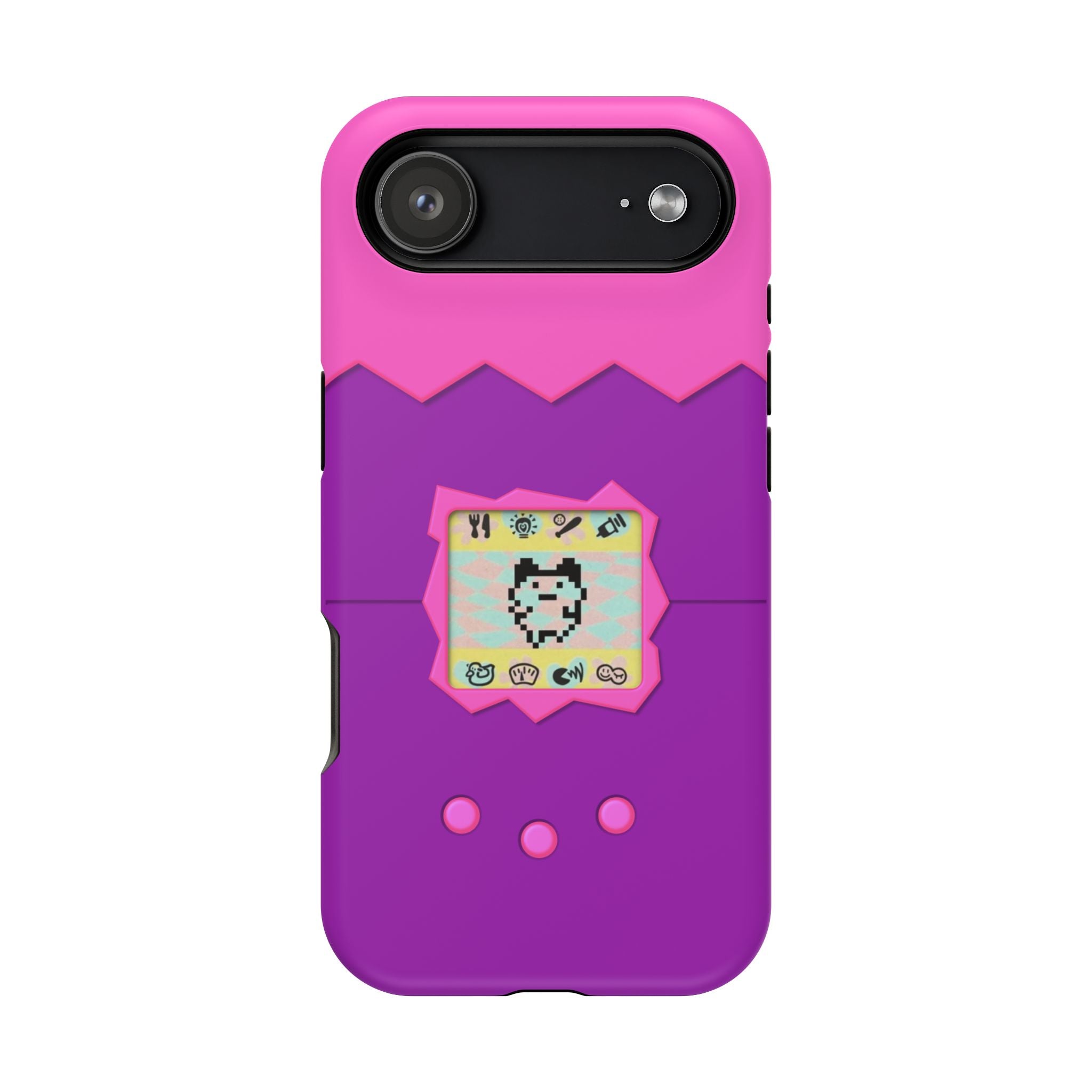 Virtual Pet Magnetic iPhone MagSafe Compatible Impact-Resistant Case Retro 90s